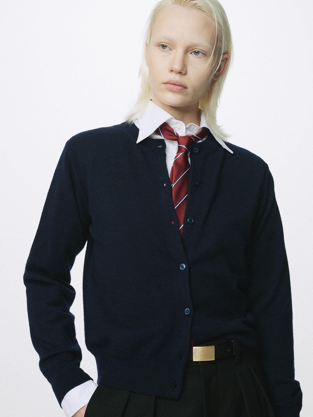 Tonywack - Super Fine Merino Wool Cardigan (Navy) product image 5 | TRAB K-Fashion Australia