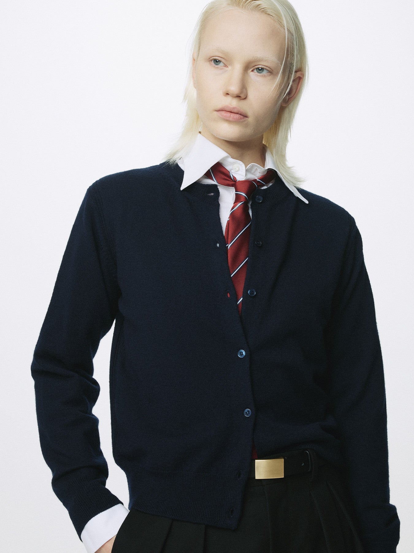 Tonywack - Super Fine Merino Wool Cardigan (Navy) product image 5 | TRAB K-Fashion Australia