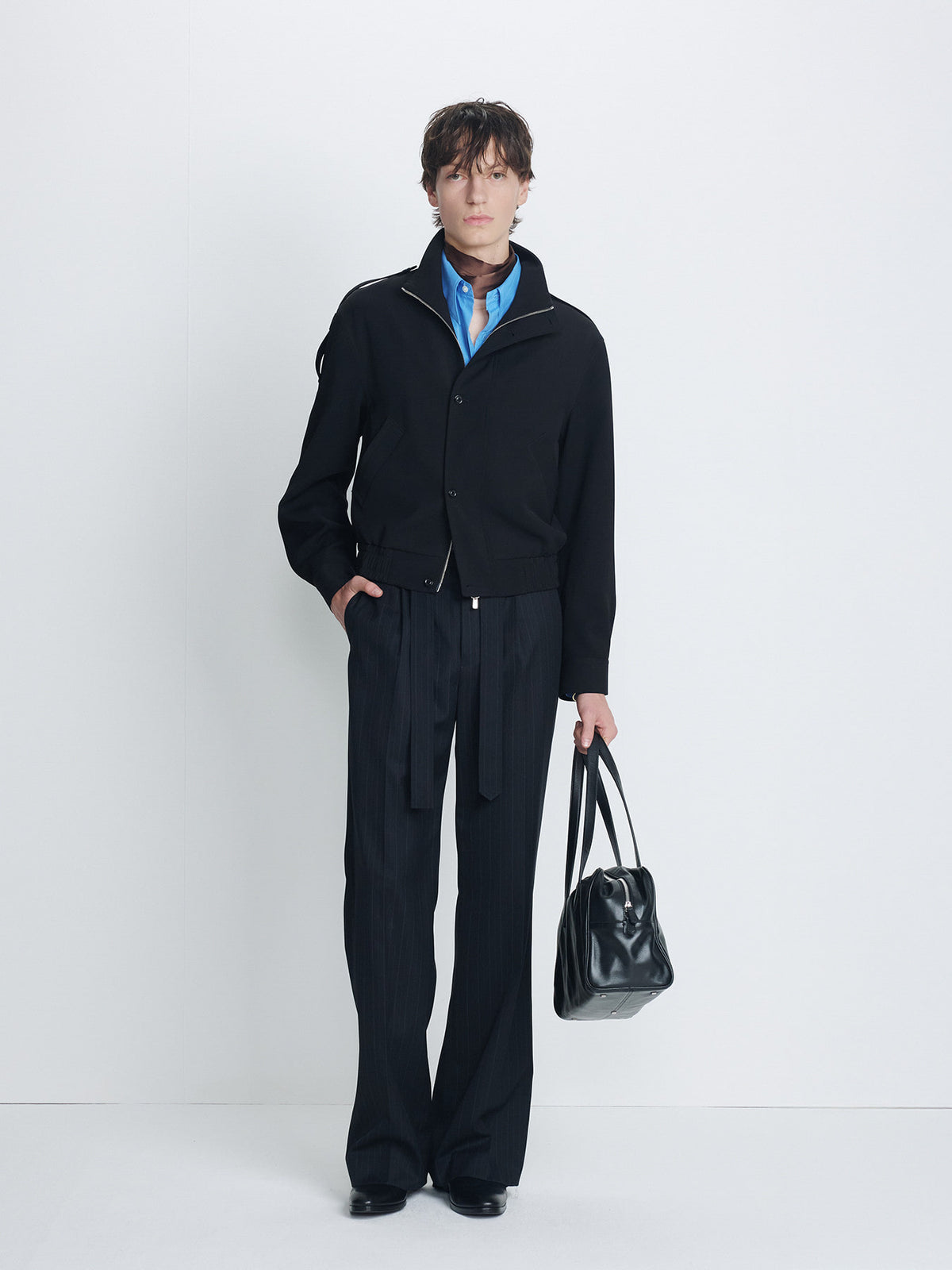 Tonywack - Stand Collar Epaulette Blouson (Black) product image 1 | TRAB K-Fashion Australia