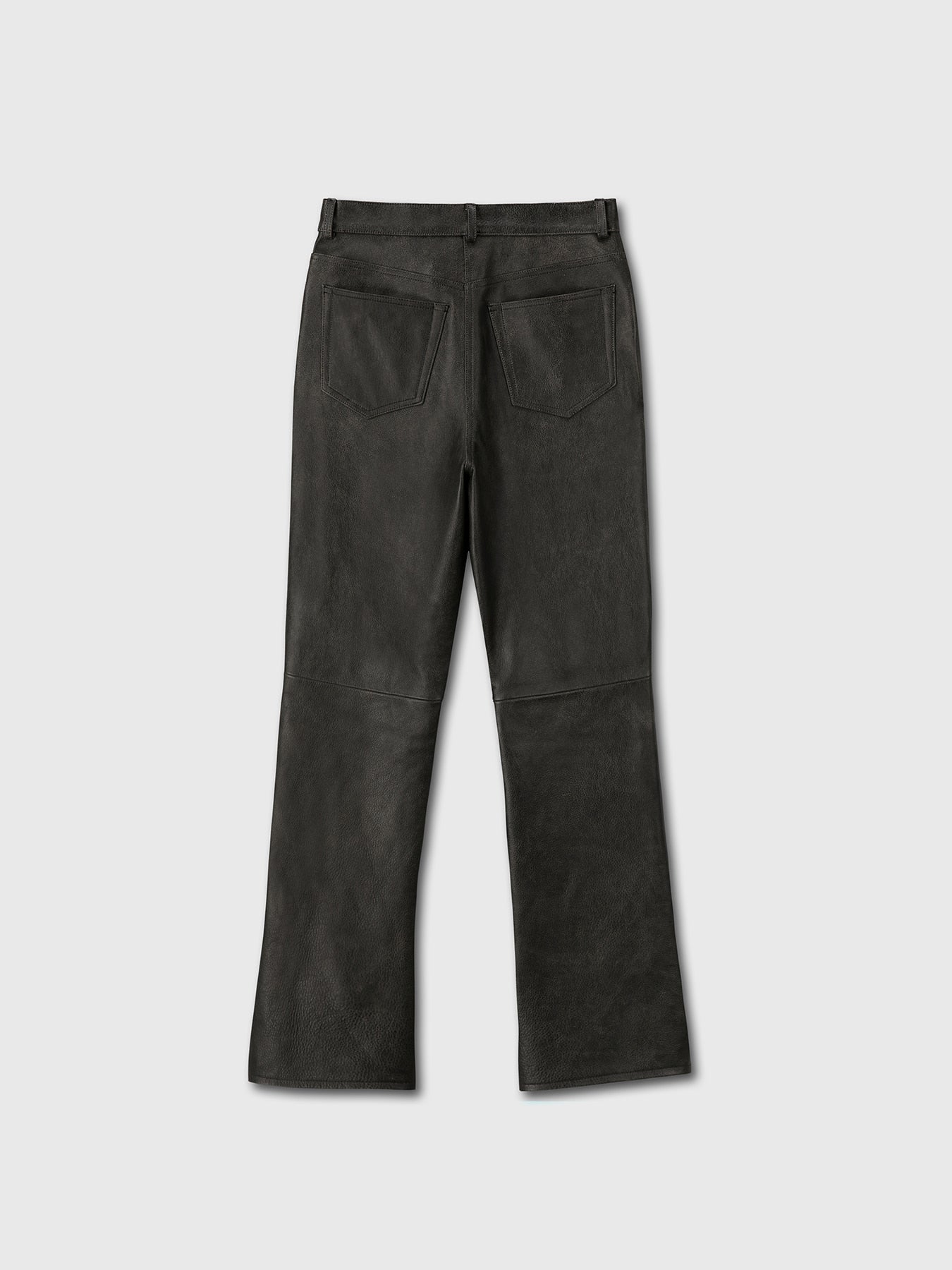 Tonywack - Leather Flared-Leg Pants (Vintage Treatment) (Black) product image 8 | TRAB K-Fashion Australia