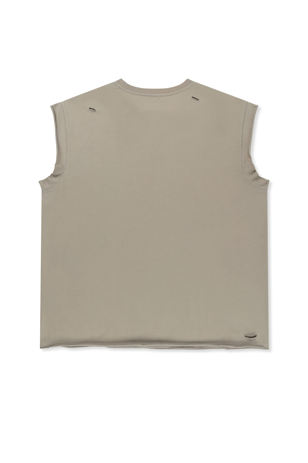 Matin Kim - Raw Edge Cut Out Sleeveless Top (Beige) product image 2 | TRAB K-Fashion Australia