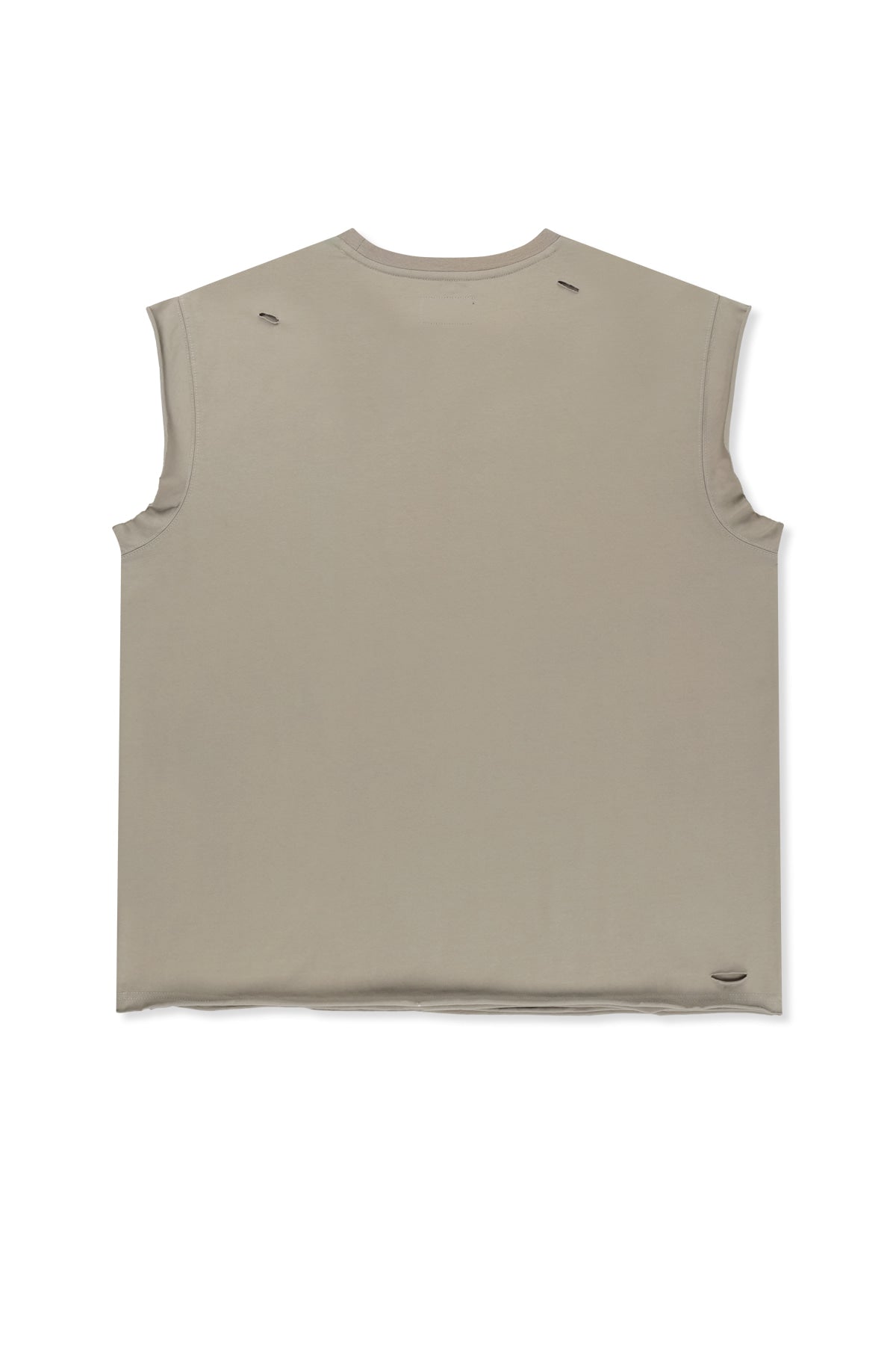Matin Kim - Raw Edge Cut Out Sleeveless Top (Beige) product image 2 | TRAB K-Fashion Australia