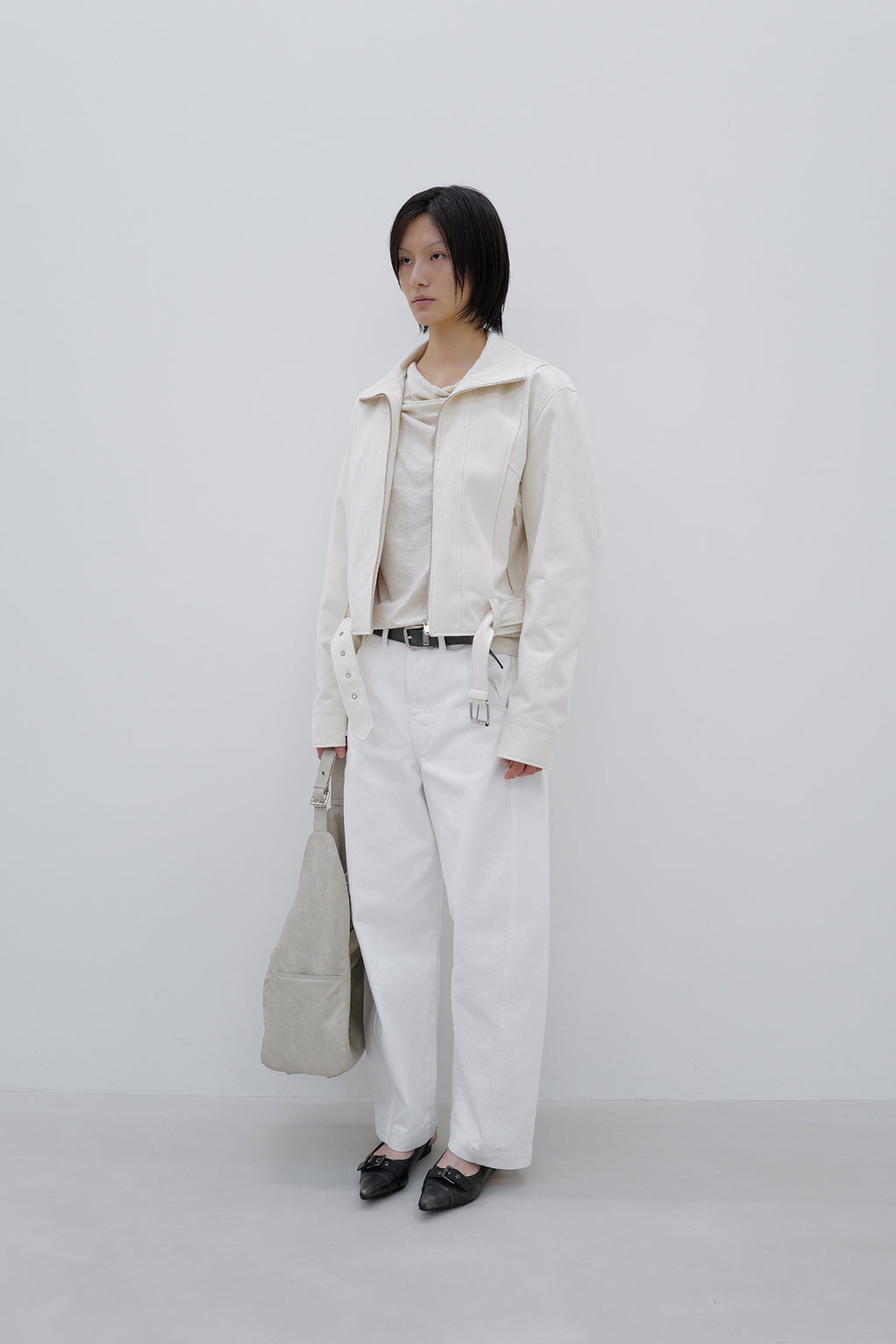 Deinet - Deinet Belted Cotton Jacket (Cream) product image 2 | TRAB K-Fashion Australia