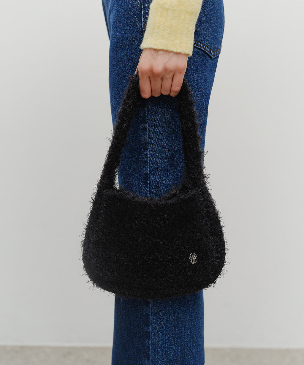 Marithe & Francois Girbaud - Circle Logo Mini Knit Bag (Black) product image 4 | TRAB K-Fashion Australia