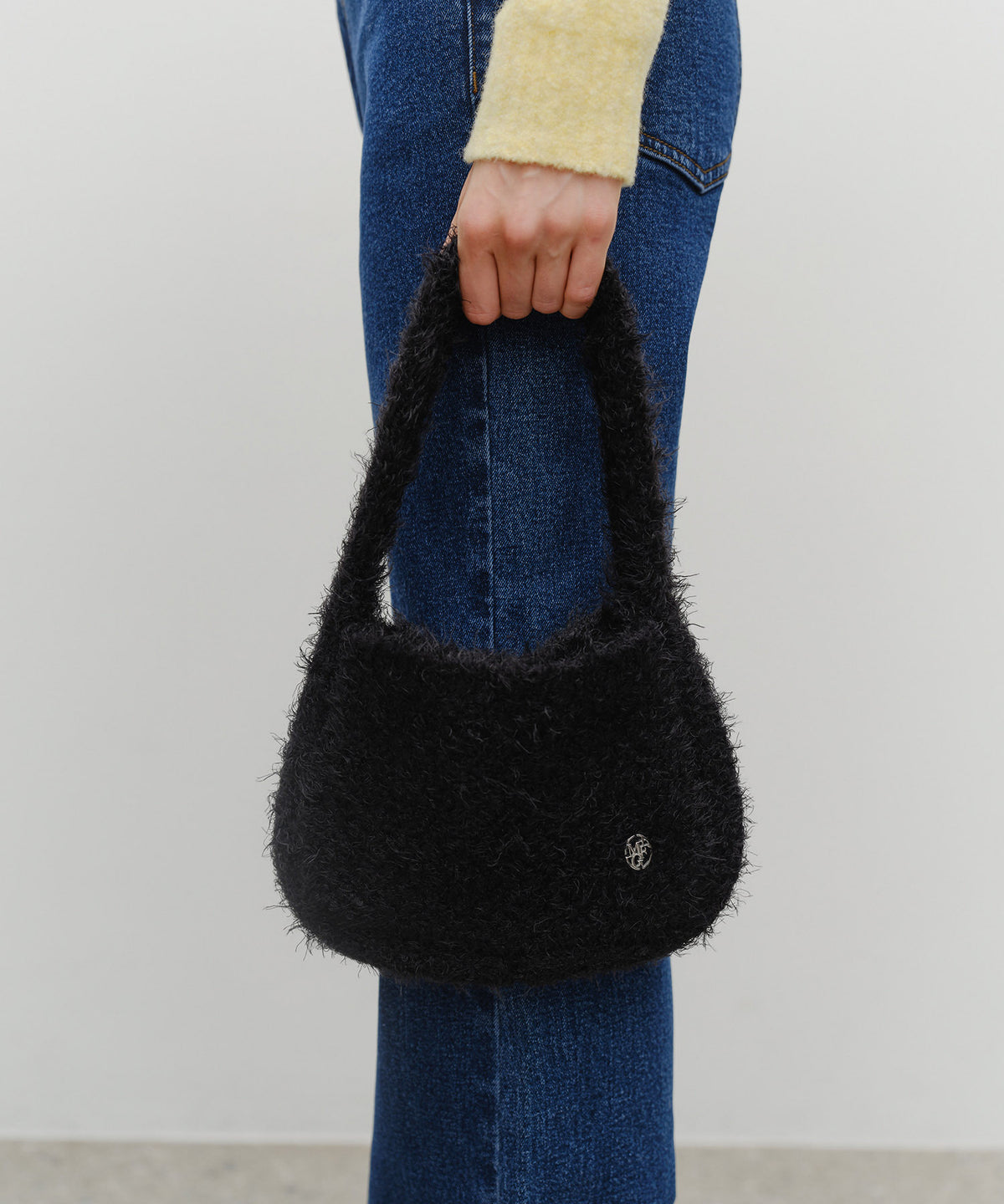 Marithe & Francois Girbaud - Circle Logo Mini Knit Bag (Black) product image 4 | TRAB K-Fashion Australia