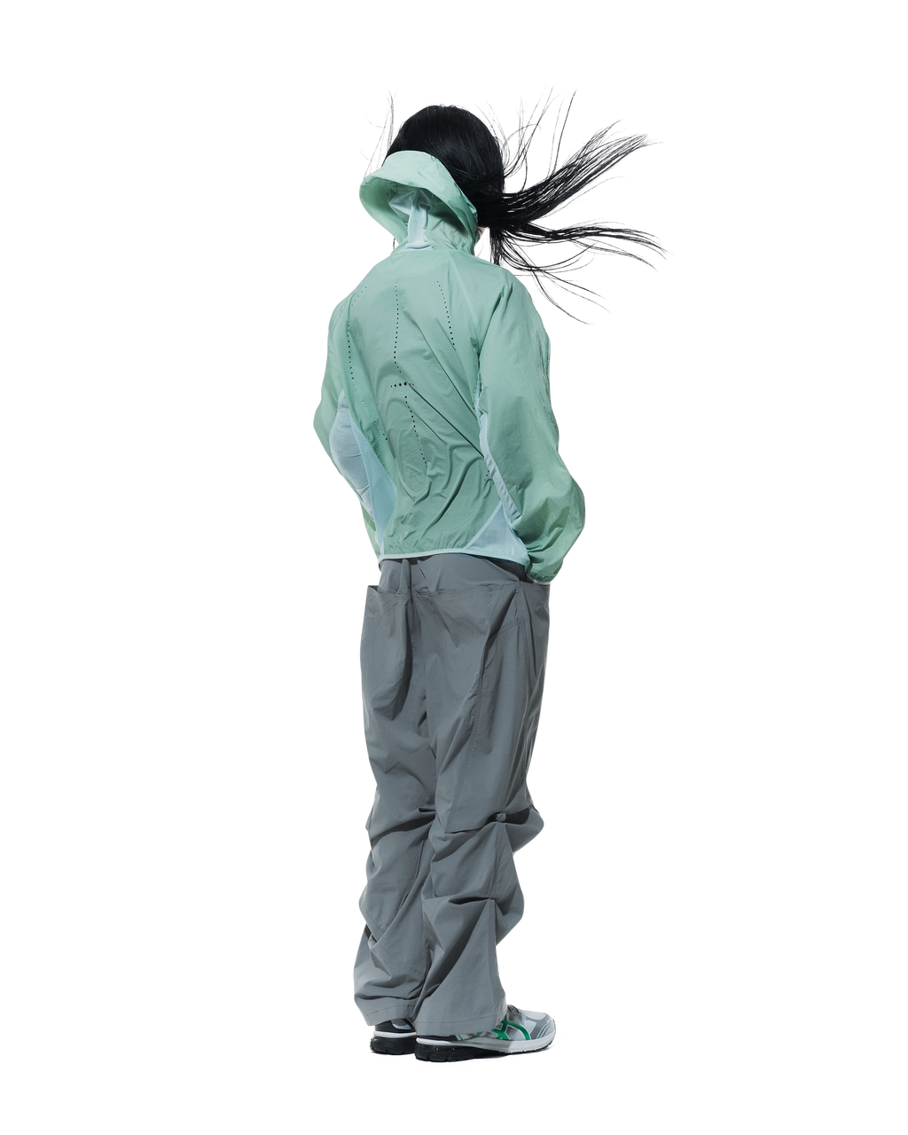 San San Gear - Snap Stretch Pants (Green Grey) product image 3 | TRAB K-Fashion Australia