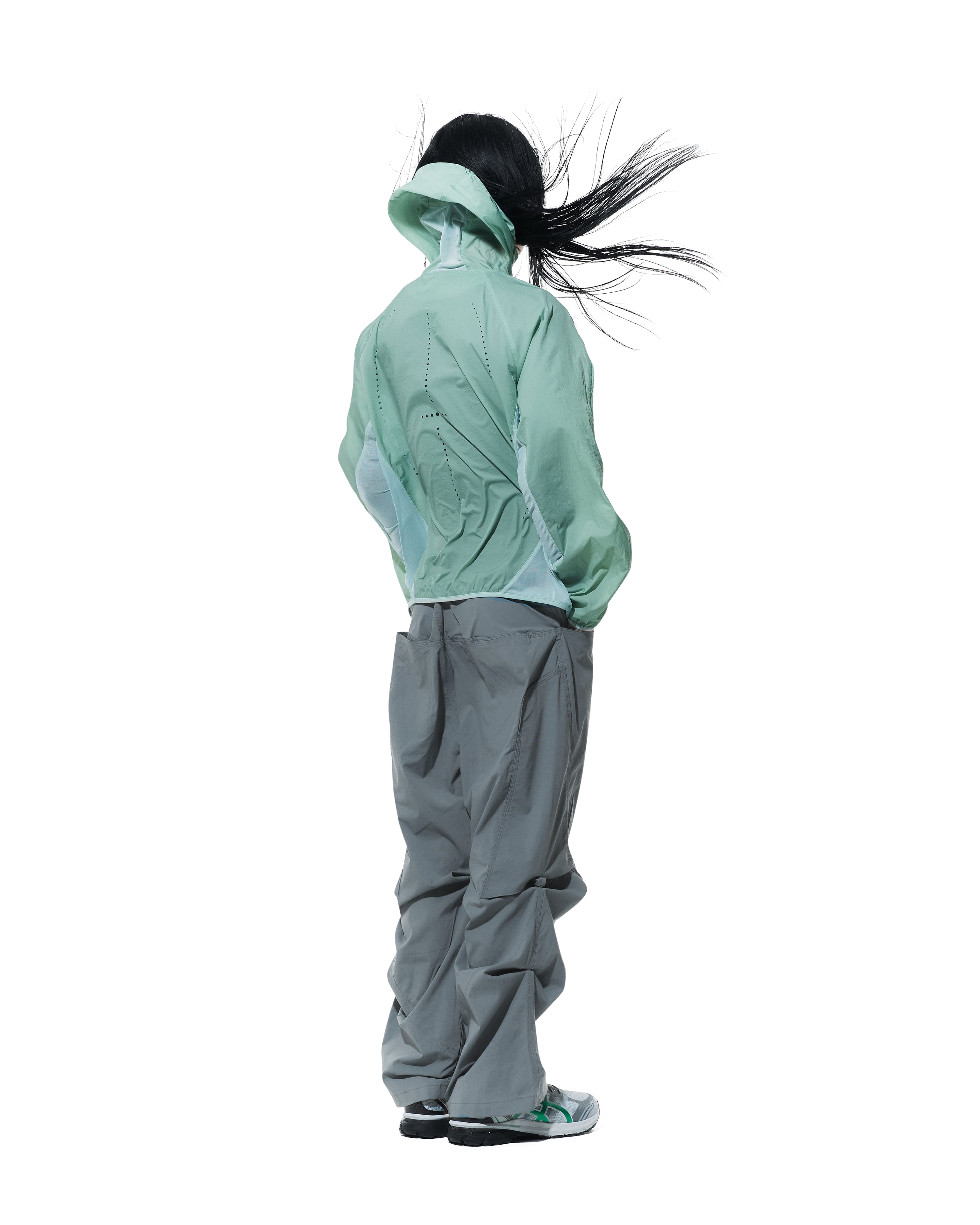 San San Gear - Snap Stretch Pants (Green Grey) product image 3 | TRAB K-Fashion Australia