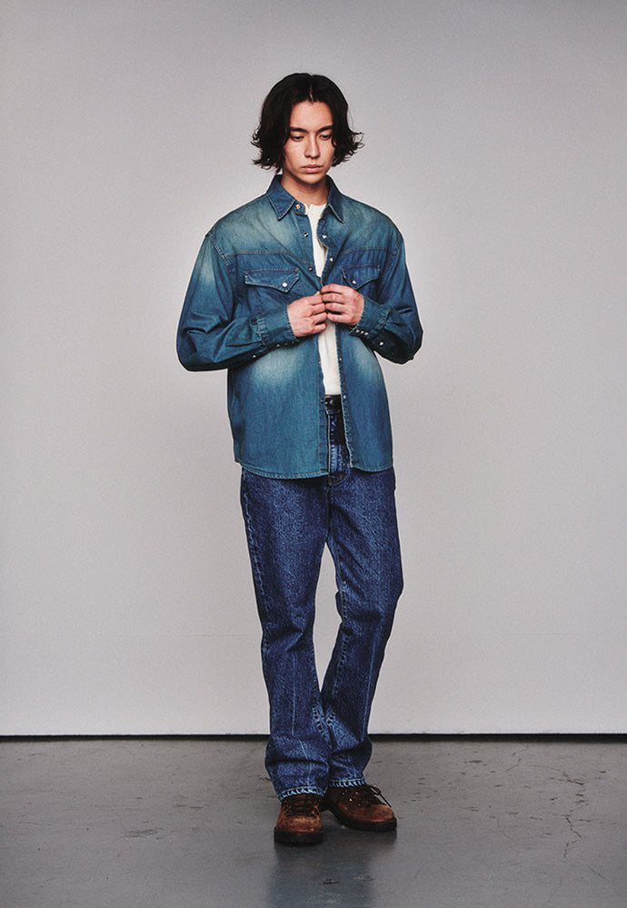 Art if acts - Western Denim Shirt_Japanese Fabric (Vintage Indigo) product image 4 | TRAB K-Fashion Australia