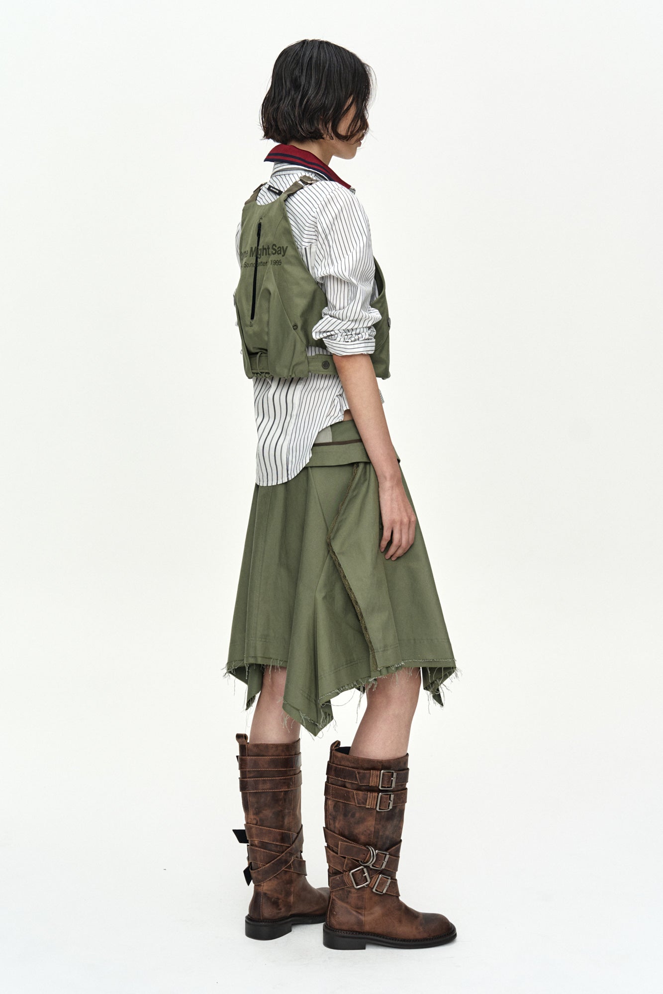 Andersson Bell - 'some Might Say' Utility Vest (Khaki) product image 3 | TRAB K-Fashion Australia