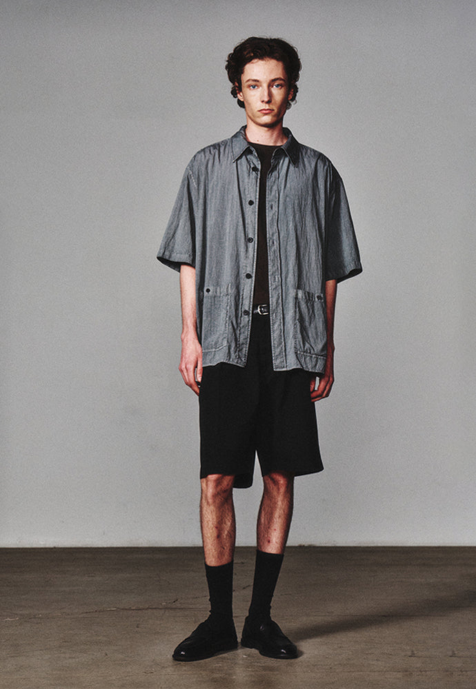 Art if acts - Garment Dyed Two Pocket Half Shirt (Vintage Charcoal) product image 3 | TRAB K-Fashion Australia