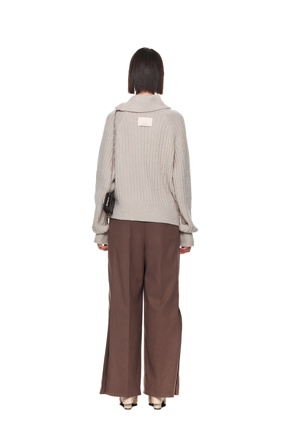Matin Kim - Side Pleats Trouser (Brown) product image 7 | TRAB K-Fashion Australia