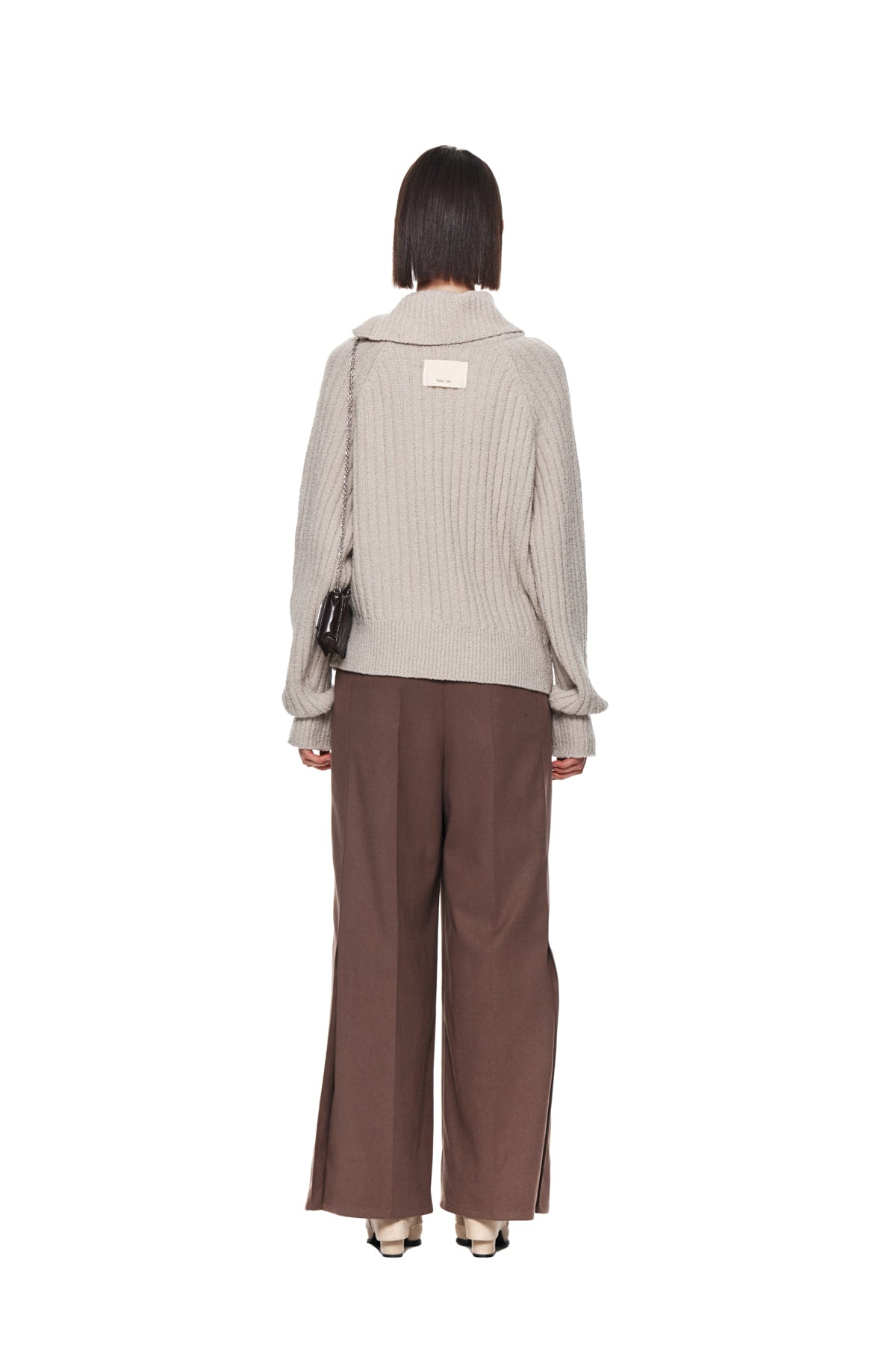 Matin Kim - Side Pleats Trouser (Brown) product image 7 | TRAB K-Fashion Australia