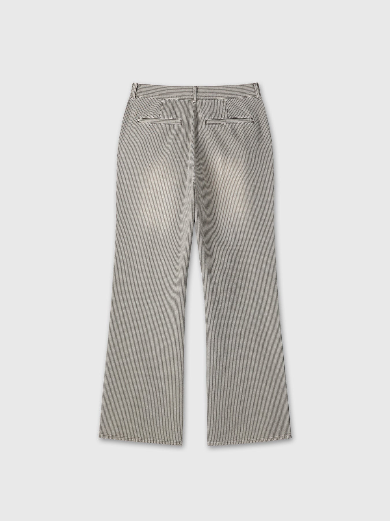 Tonywack - Garment Dyed Stripe Cotton Flare Pants (Stone Grey) product image 10 | TRAB K-Fashion Australia