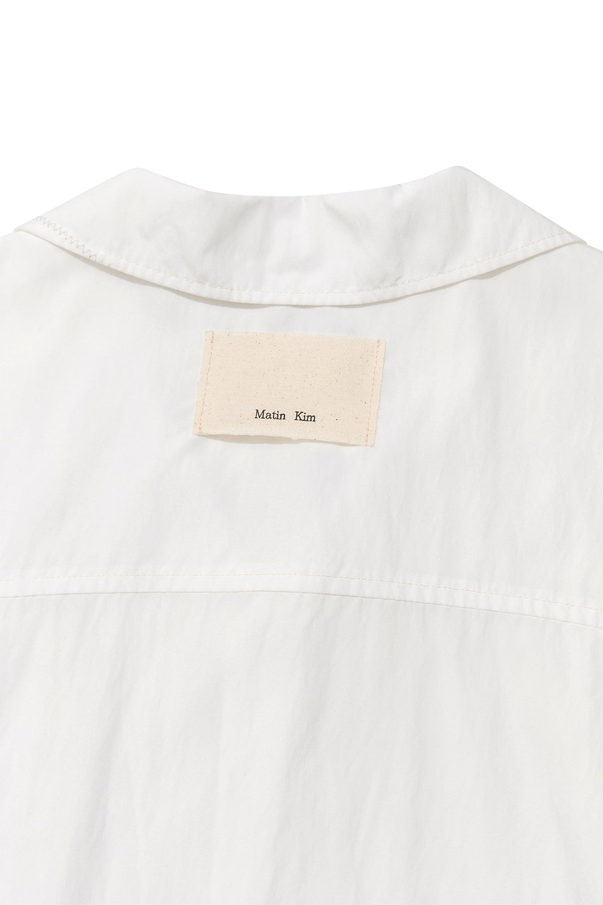 Matin Kim - Zigzag Stitch Point Shirt (White) product image 5 | TRAB K-Fashion Australia