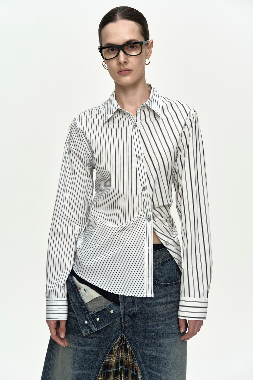 Andersson Bell - Noa Striped Twist-Tuck Shirt (Off-White) product image 4 | TRAB K-Fashion Australia