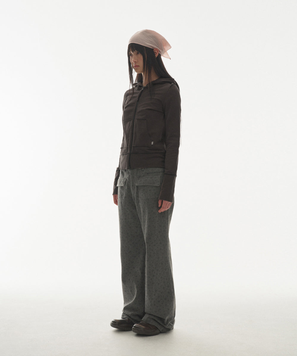 Coyseio - Stitch Hood Zip-Up (Dark Brown) product image 5 | TRAB K-Fashion Australia