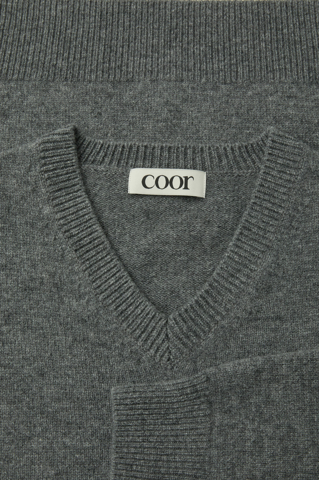 Coor - Wool V-Neck Sweater (Melange Gray) product image 5 | TRAB K-Fashion Australia
