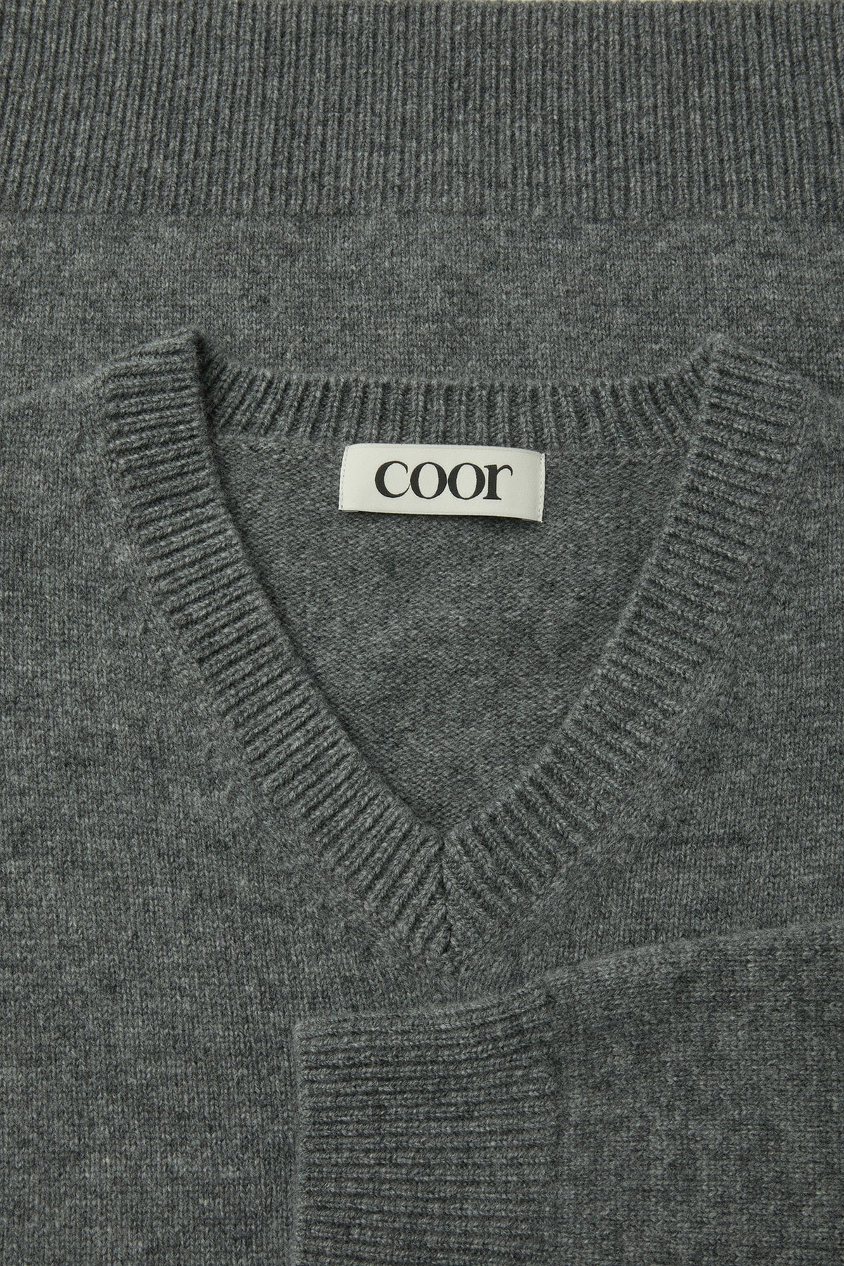 Coor - Wool V-Neck Sweater (Melange Gray) product image 5 | TRAB K-Fashion Australia