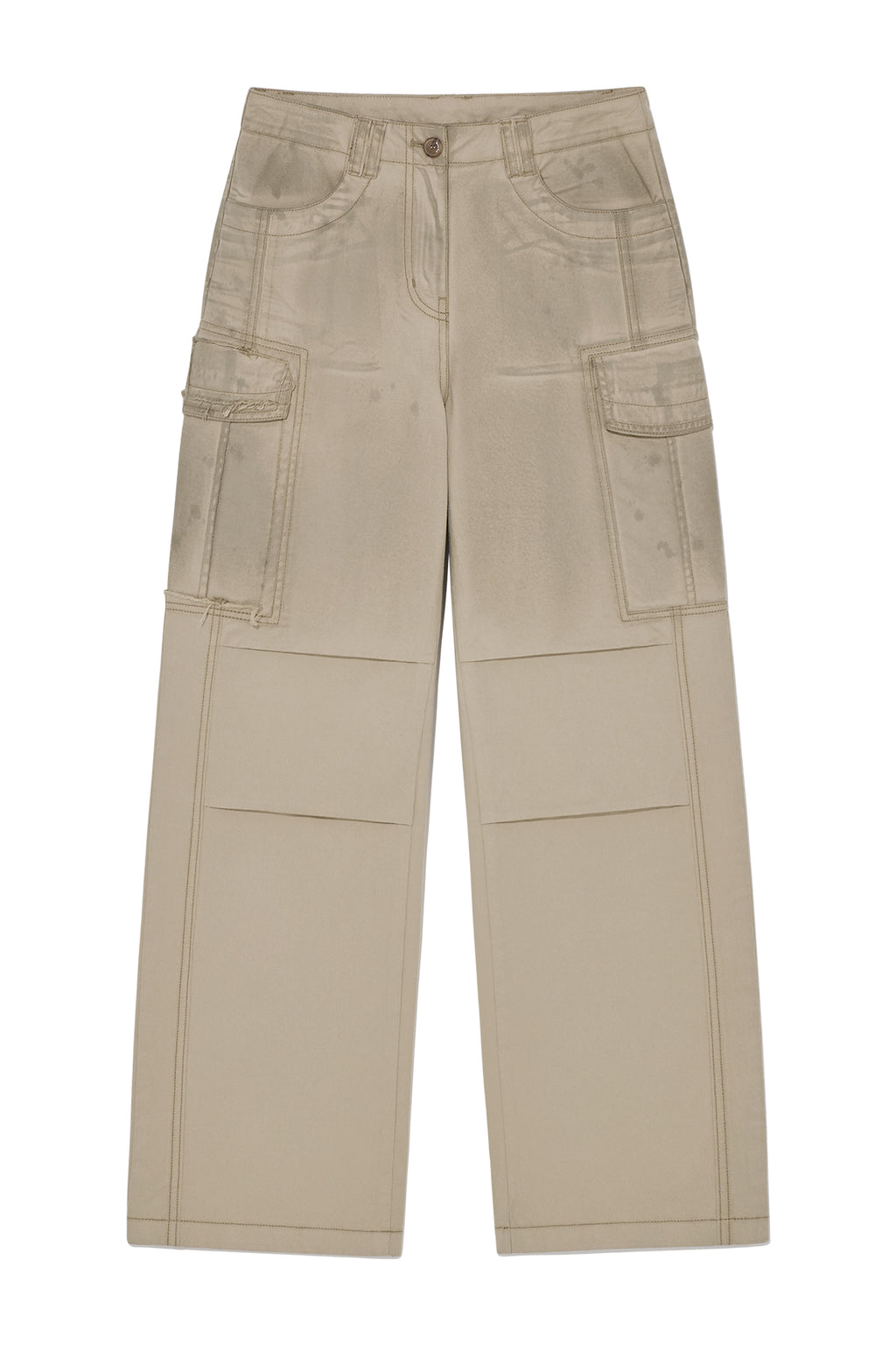 Matin Kim - Washed Cotton Cargo Pants (Charcoal) product image 14 | TRAB K-Fashion Australia