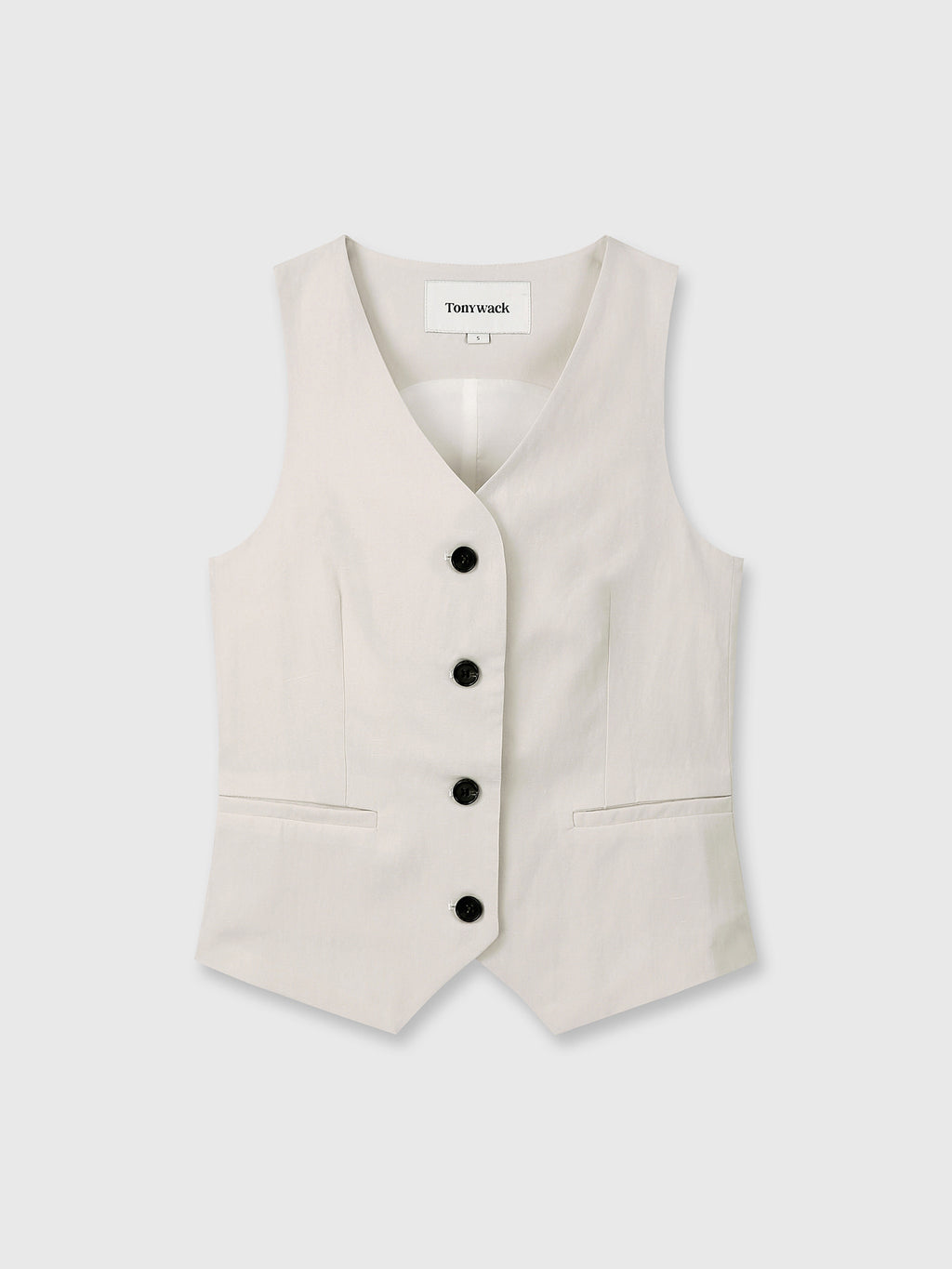 Tonywack - Linen Tailored Vest (Ivory) product image 6 | TRAB K-Fashion Australia
