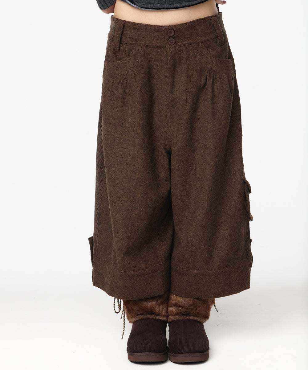 Coyseio - Side Panel Wide Pants (Brown) product image 4 | TRAB K-Fashion Australia