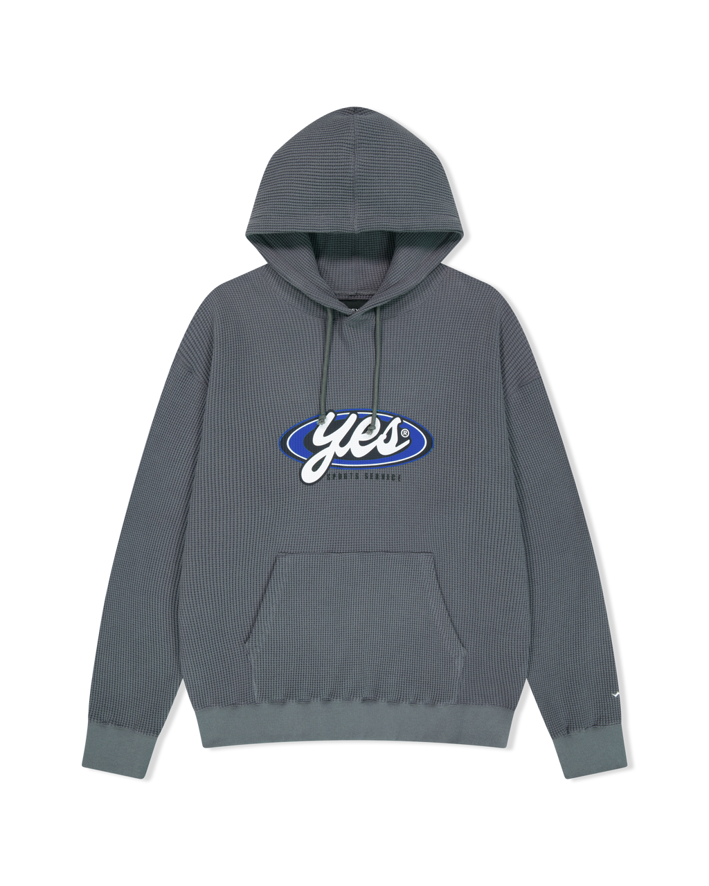 yeseyesee - Y.E.S Waffle Hoodie (Dark Grey) product image 1 | TRAB K-Fashion Australia