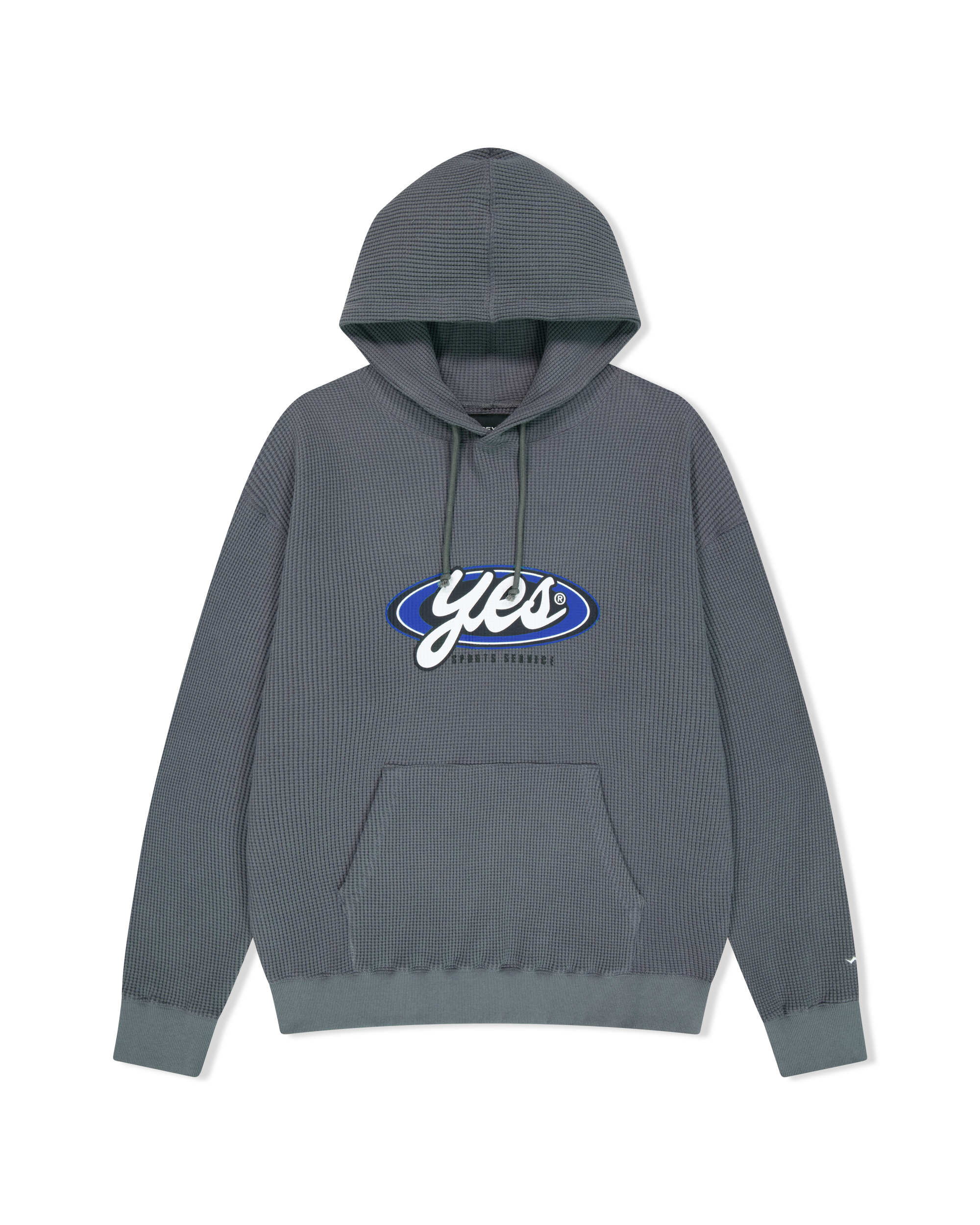 yeseyesee - Y.E.S Waffle Hoodie (Dark Grey) product image 1 | TRAB K-Fashion Australia