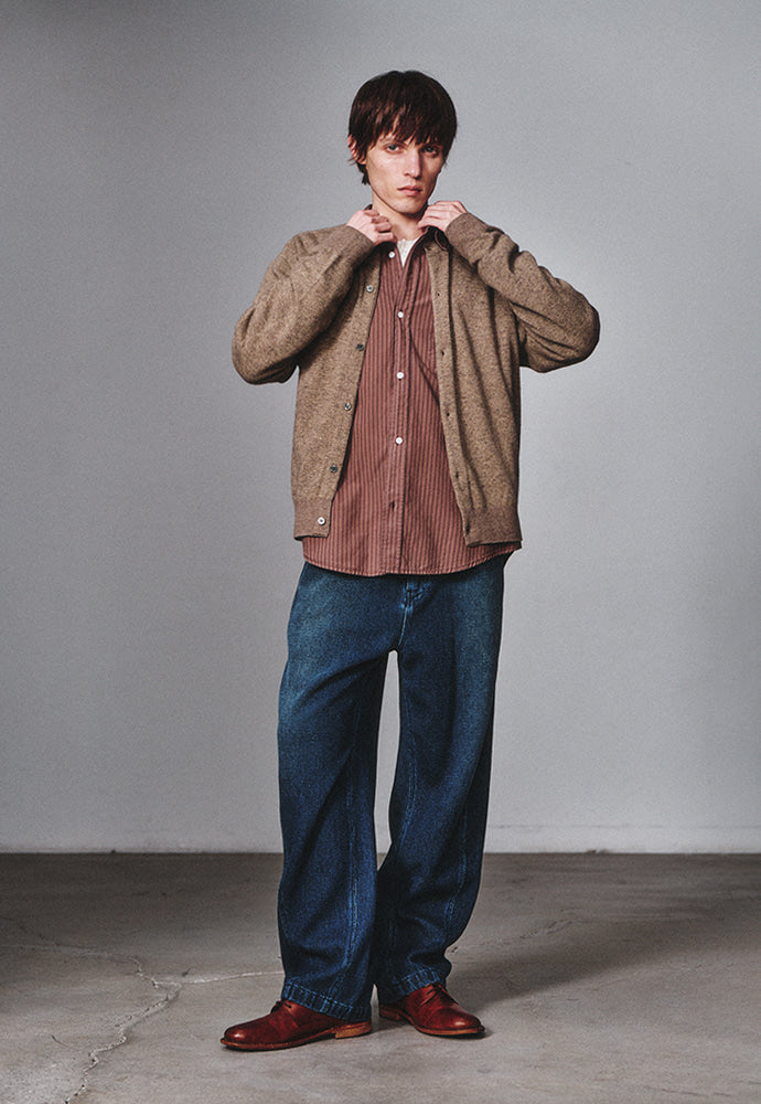 Art if acts - Wholegarment Round Neck Cardigan (French Taupe) product image 5 | TRAB K-Fashion Australia