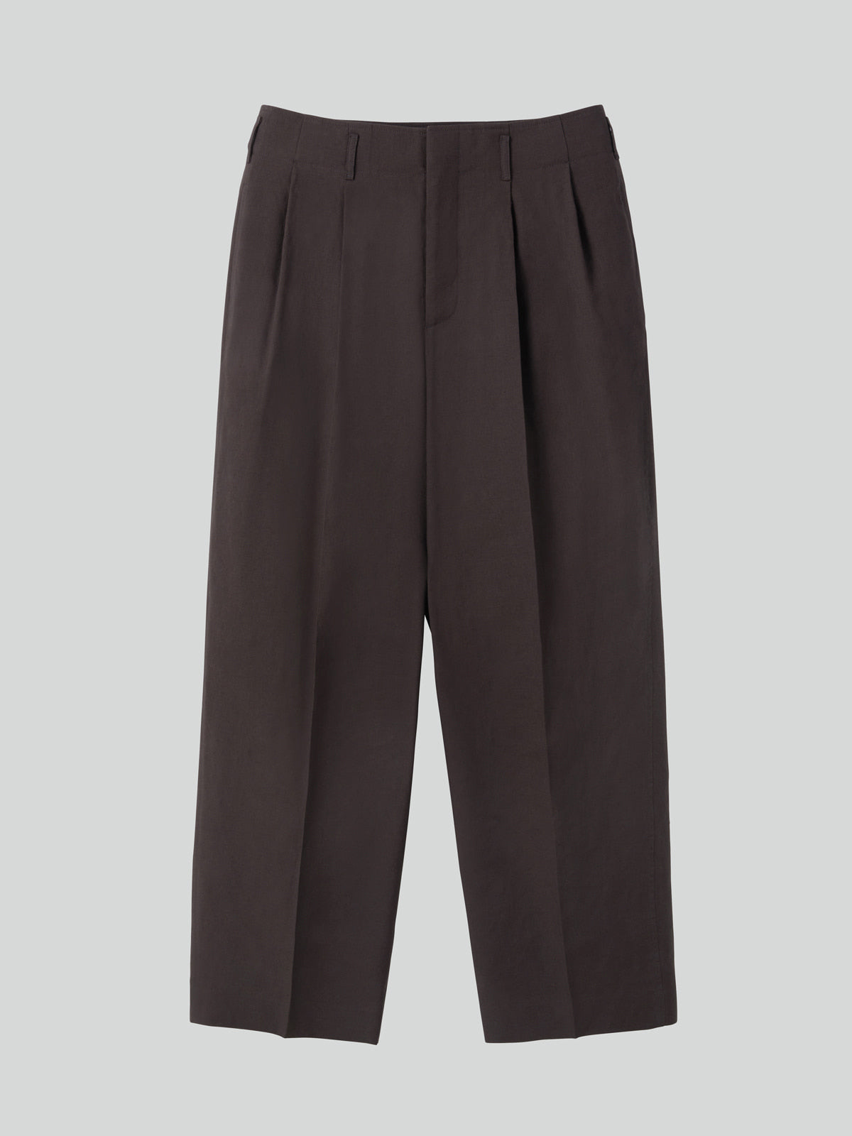 Recto - Linen Blend Pleated Pants (Dark Chocolate) product image 4 | TRAB K-Fashion Australia