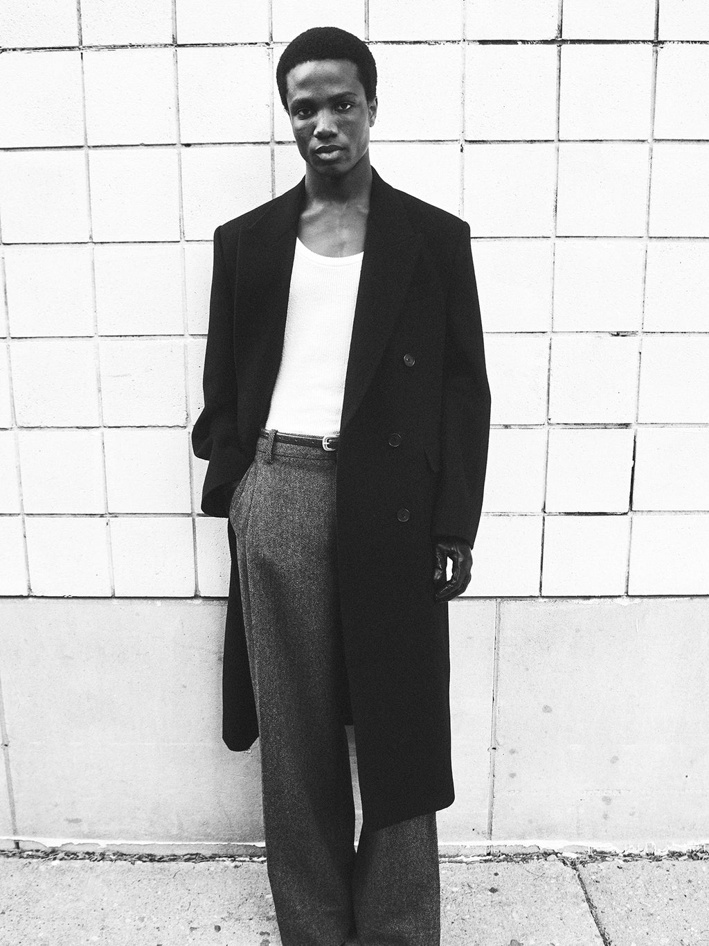 Tonywack - Wool And Cashmere Double-Breasted Coat (Black) product image 9 | TRAB K-Fashion Australia