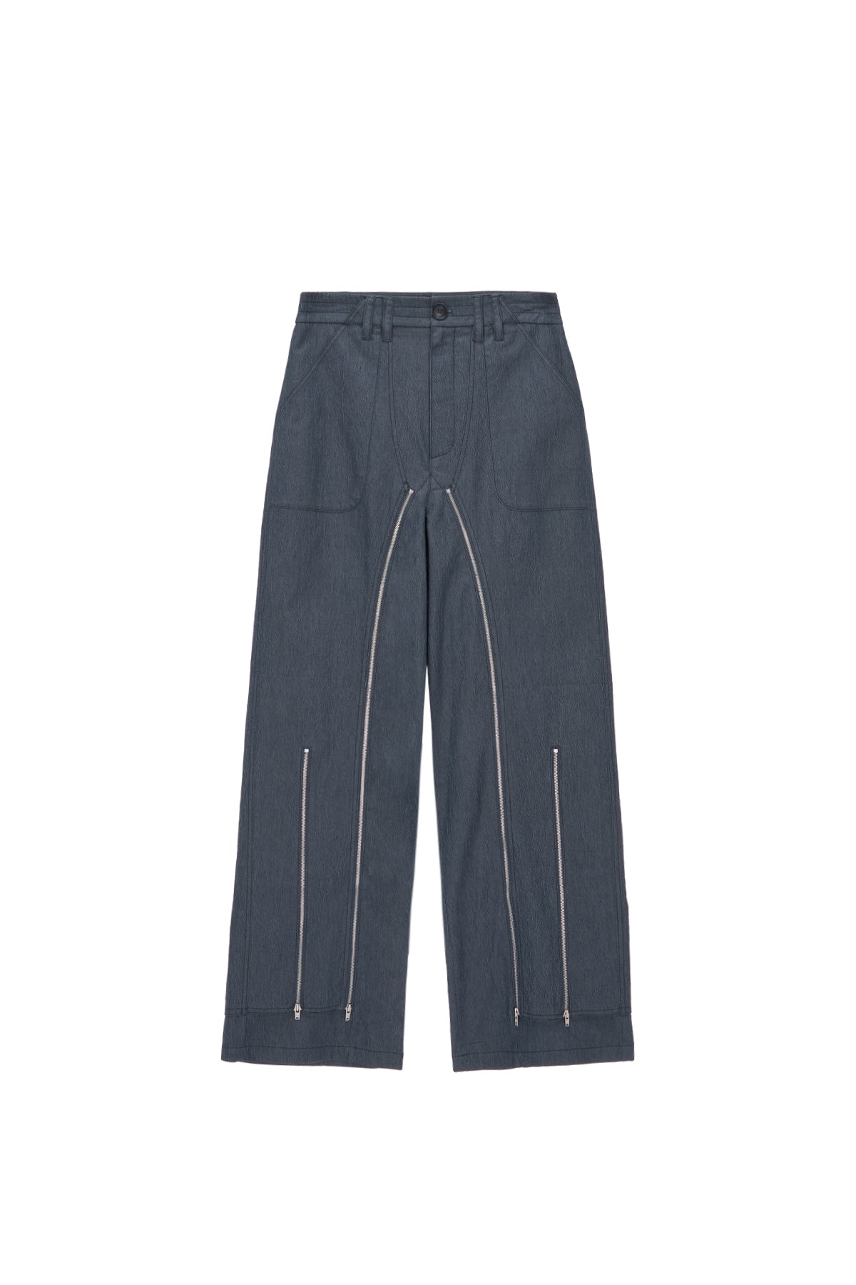 Matin Kim - Double Zipper Chino Pants (Navy) product image 1 | TRAB K-Fashion Australia