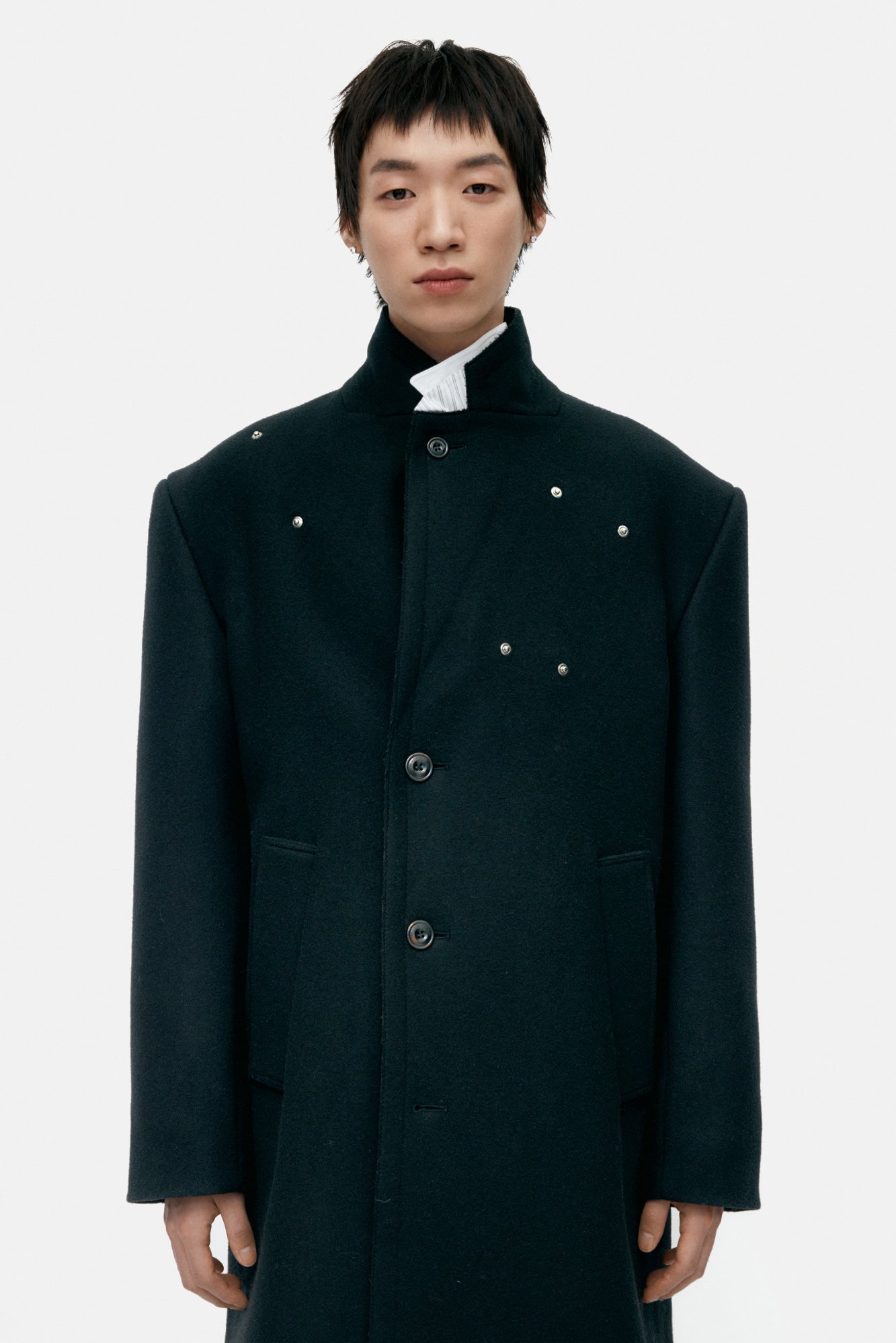 Andersson Bell - Unisex James Wool Coat (Black) product image 6 | TRAB K-Fashion Australia