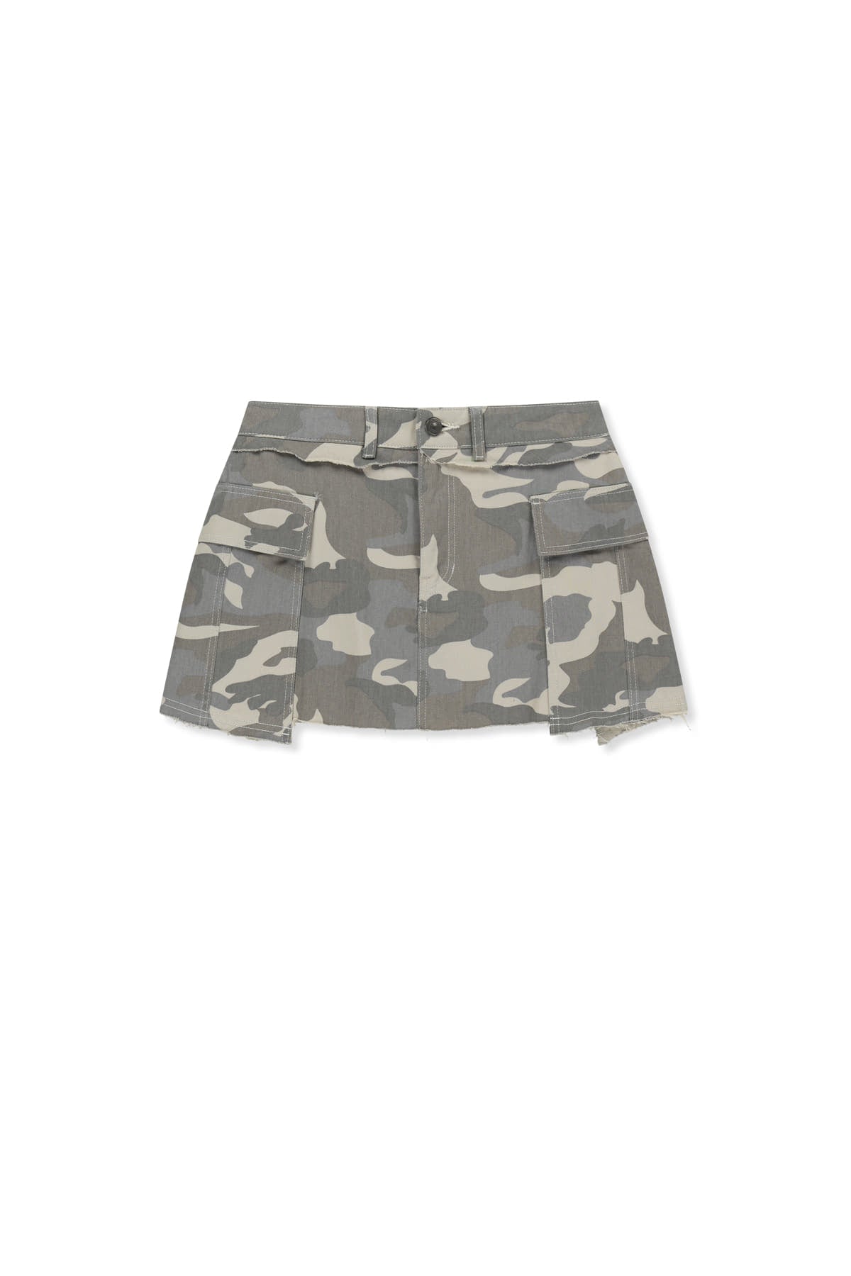 Matin Kim - Cargo Mini Denim Skort (Beige) product image 1 | TRAB K-Fashion Australia