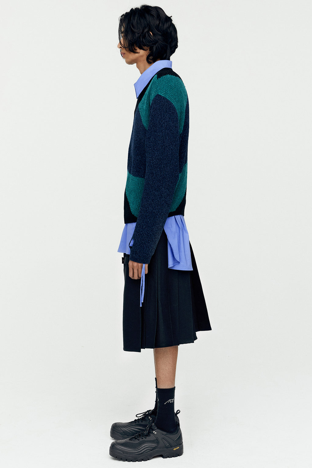 Andersson Bell - Fite Crew-Neck Sweater (Black/Blue) product image 4 | TRAB K-Fashion Australia