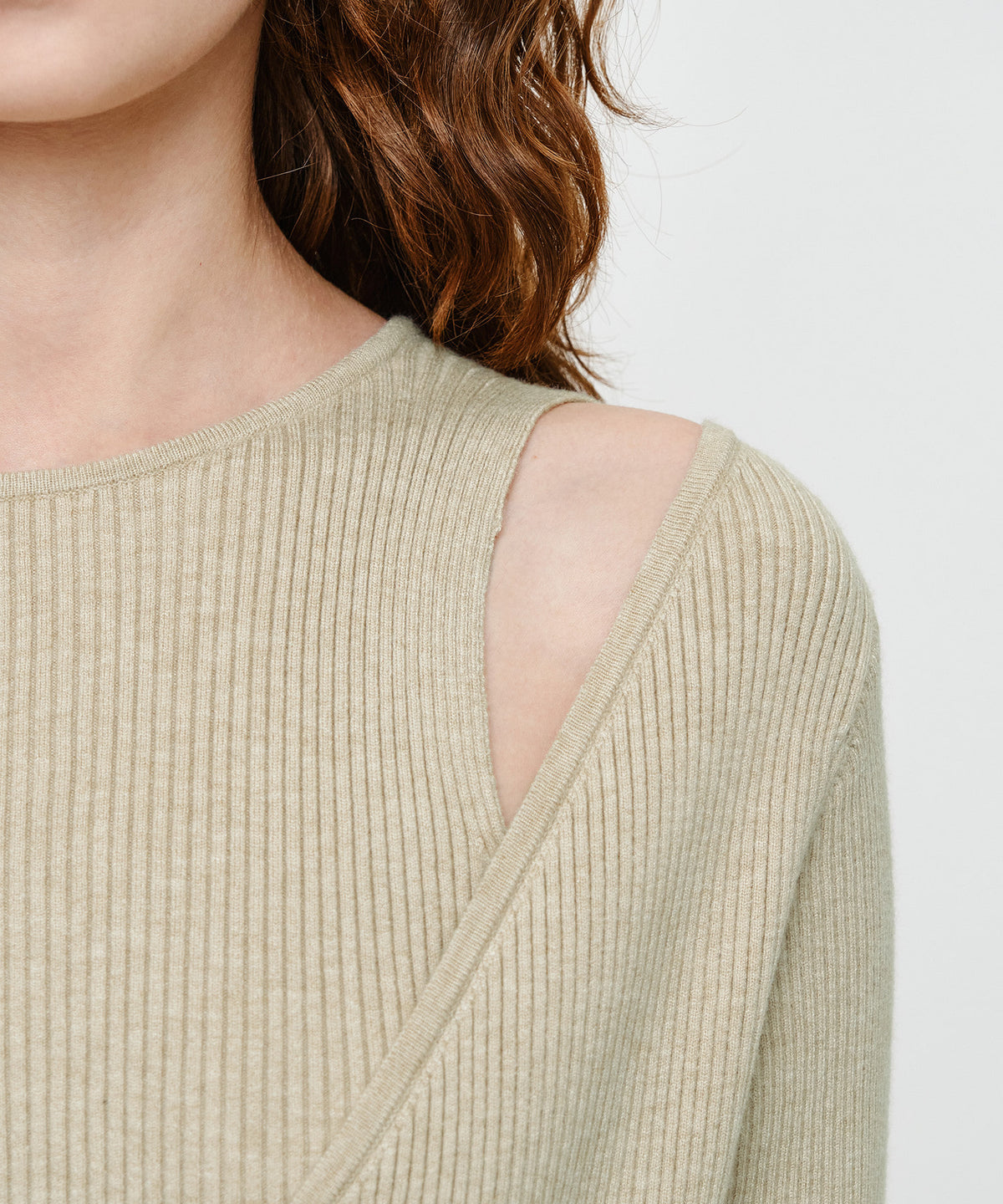 Marithe & Francois Girbaud - Wrap Knit (Light Beige) product image 4 | TRAB K-Fashion Australia