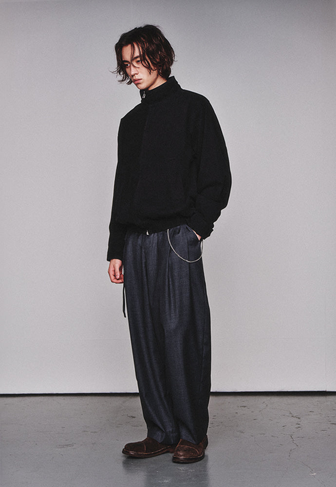 Art if acts - Belted Wool Side Two Tuck Pants (Charcoal) product image 2 | TRAB K-Fashion Australia