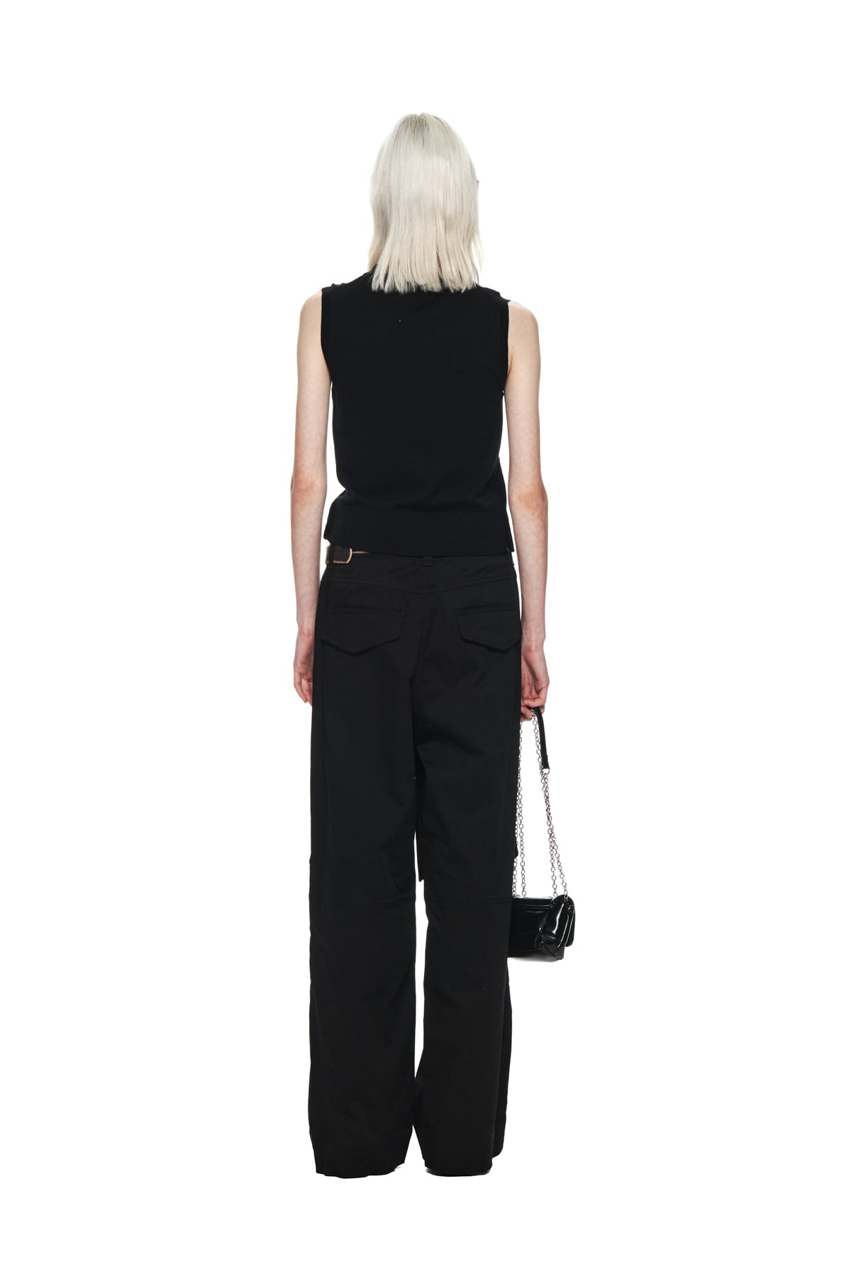 Matin Kim - Knee Big Pocket Cotton Pants (Black) product image 7 | TRAB K-Fashion Australia