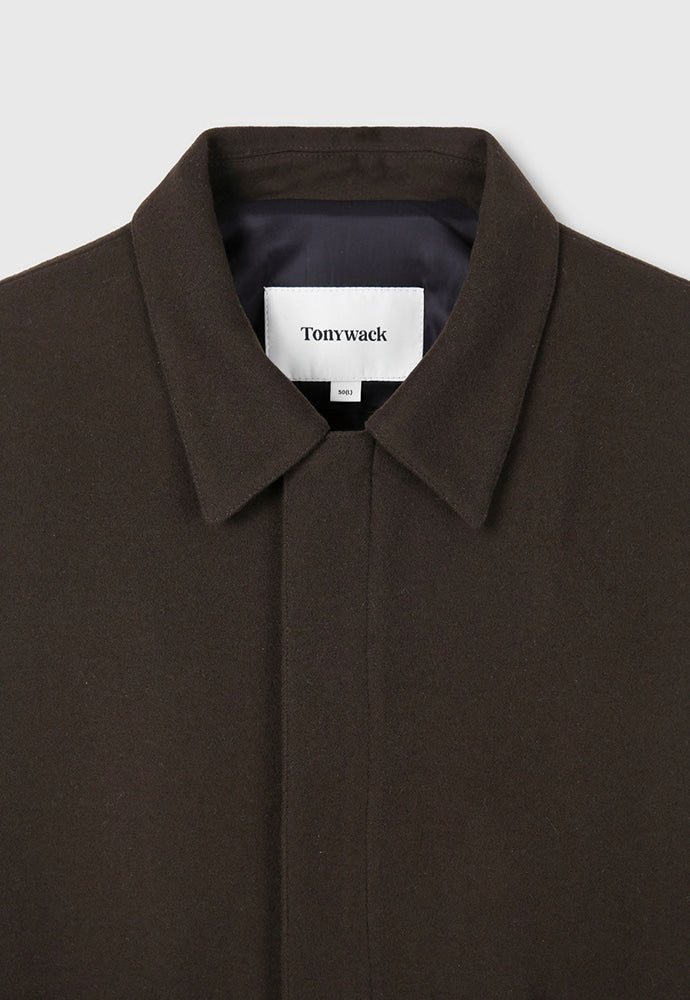 Tonywack - Virgin Wool Cropped Blouson Jacket (Dark Brown) product image 11 | TRAB K-Fashion Australia