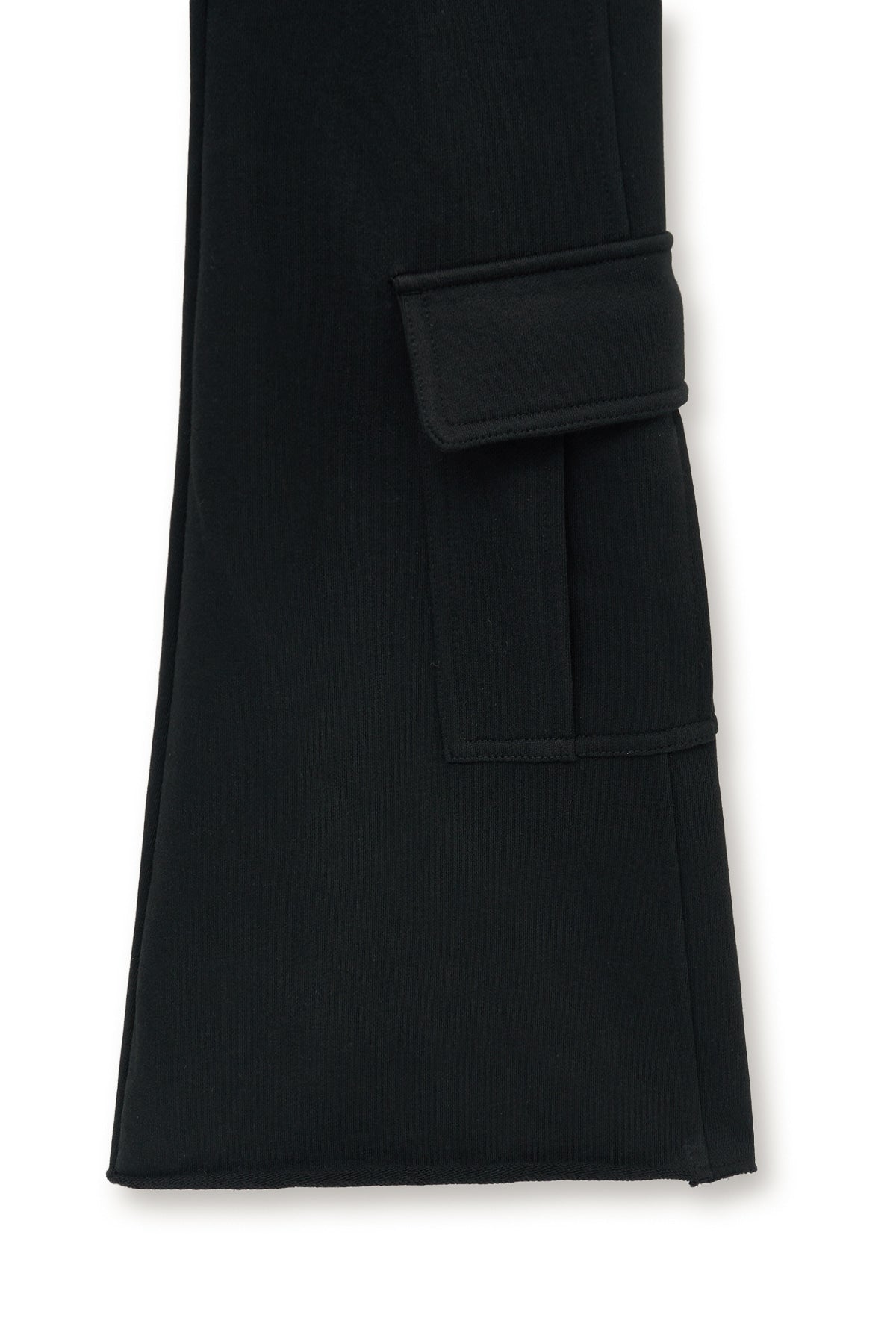 Matin Kim - Boots Cut Slim Cargo Sweatpants (Black) product image 4 | TRAB K-Fashion Australia