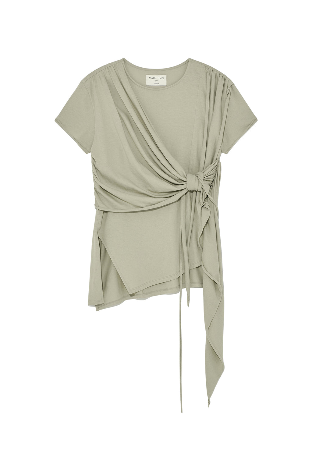 Matin Kim - Tied Detail String Top (Light Khaki) product image 1 | TRAB K-Fashion Australia