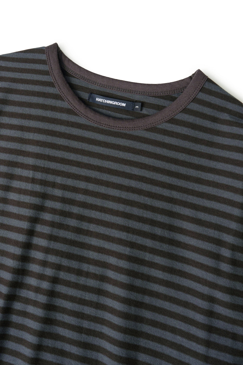 Hatchingroom - Crop Tee Stripe (Brown/Charcoal) product image 3 | TRAB K-Fashion Australia