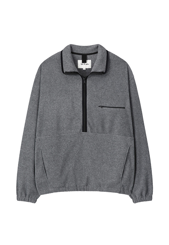 Art if acts - Fleece Half Zip Pullover (Grey) product image 6 | TRAB K-Fashion Australia