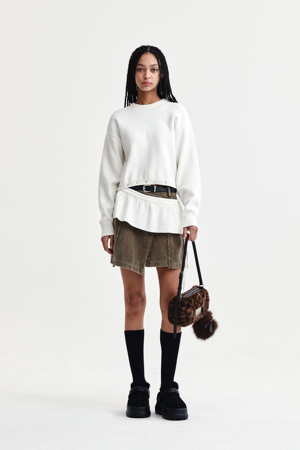 Matin Kim - Detachable Skirt Knit Pullover (Ivory) product image 9 | TRAB K-Fashion Australia