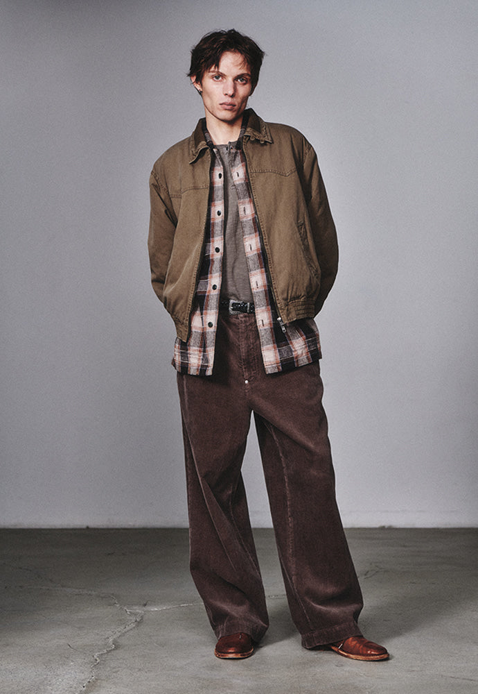 Art if acts - Sherpa Western Bomber Jacket (Moss Grey) product image 4 | TRAB K-Fashion Australia