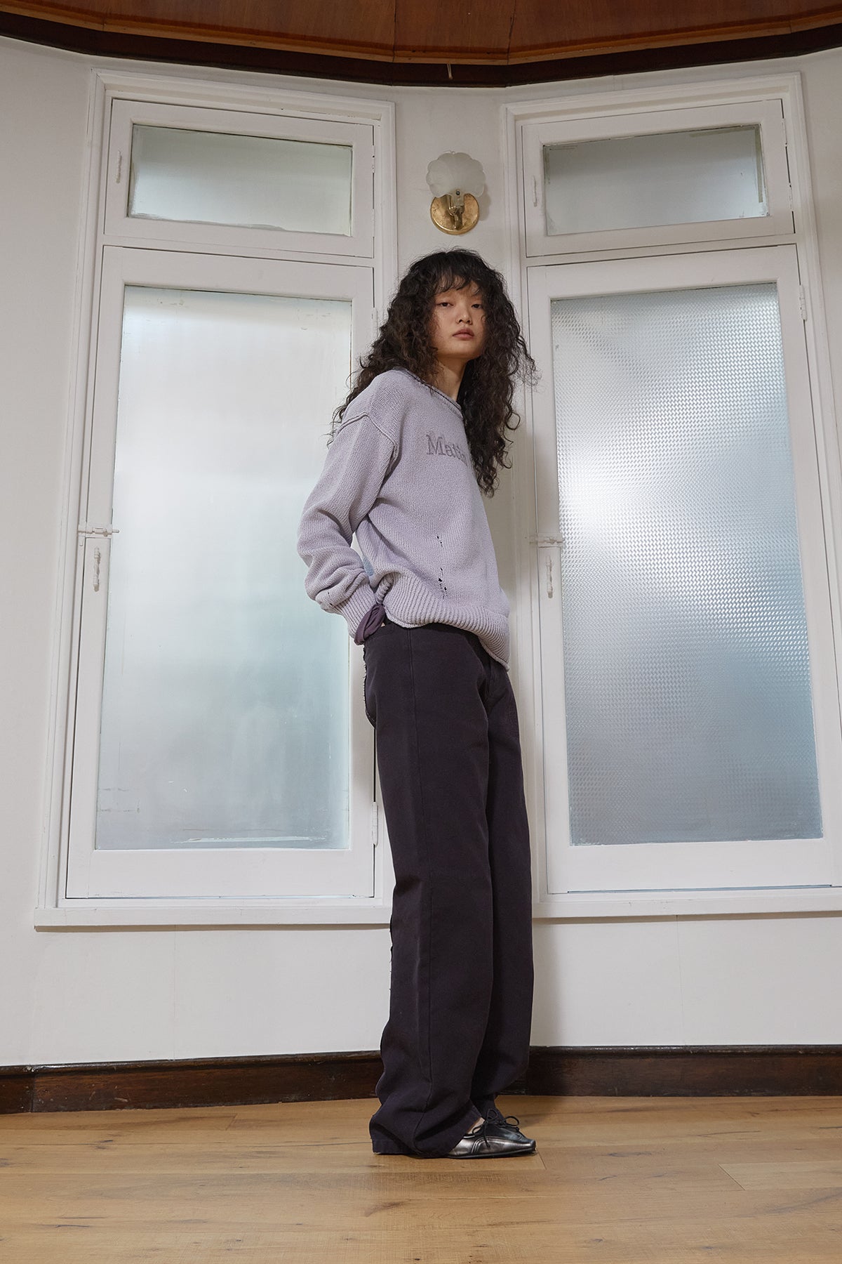 Matin Kim - Stitch Point Washed Cotton Pants (Purple) product image 12 | TRAB K-Fashion Australia