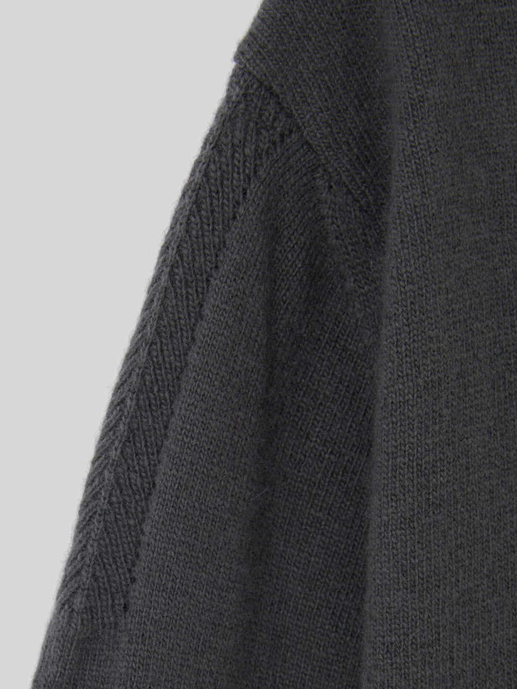 Recto - Contrast Layered V-Neck Knit Top (Taupe Grey) product image 11 | TRAB K-Fashion Australia