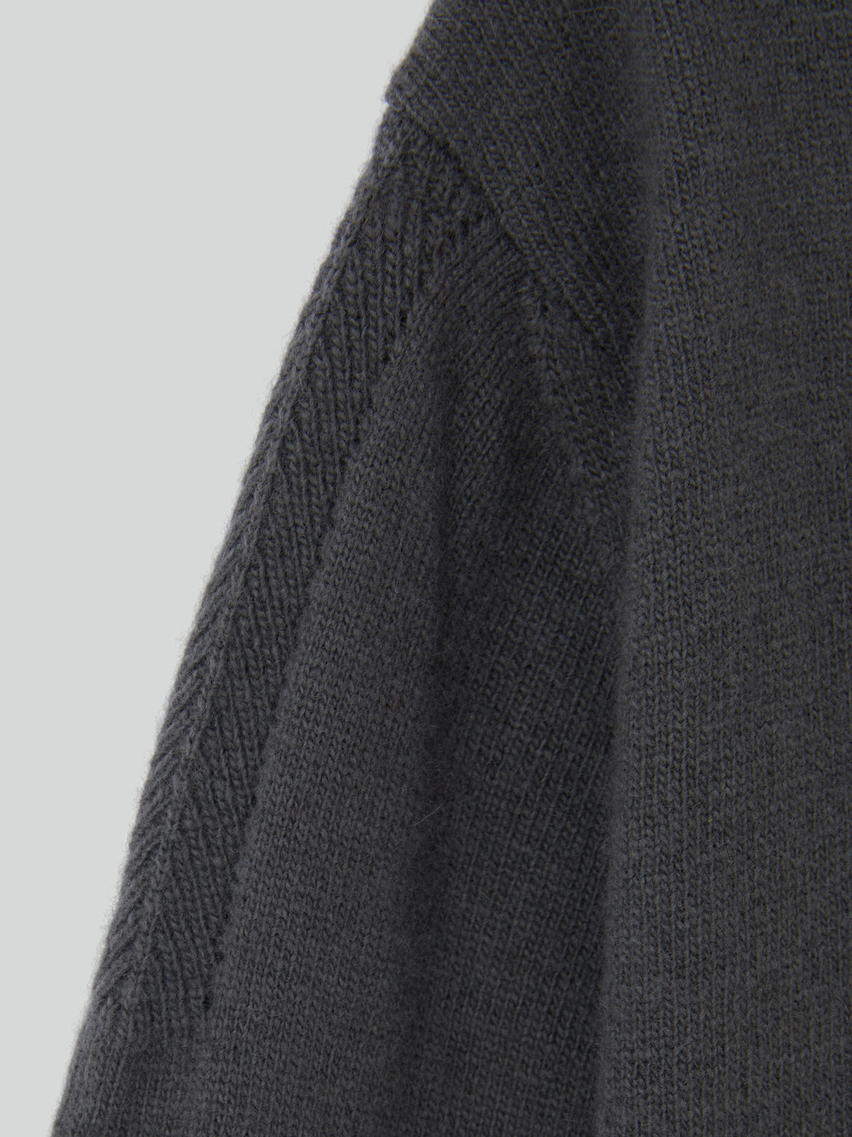 Recto - Contrast Layered V-Neck Knit Top (Taupe Grey) product image 11 | TRAB K-Fashion Australia