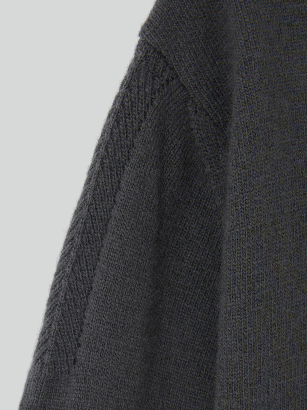 Recto - Contrast Layered V-Neck Knit Top (Taupe Grey) product image 11 | TRAB K-Fashion Australia