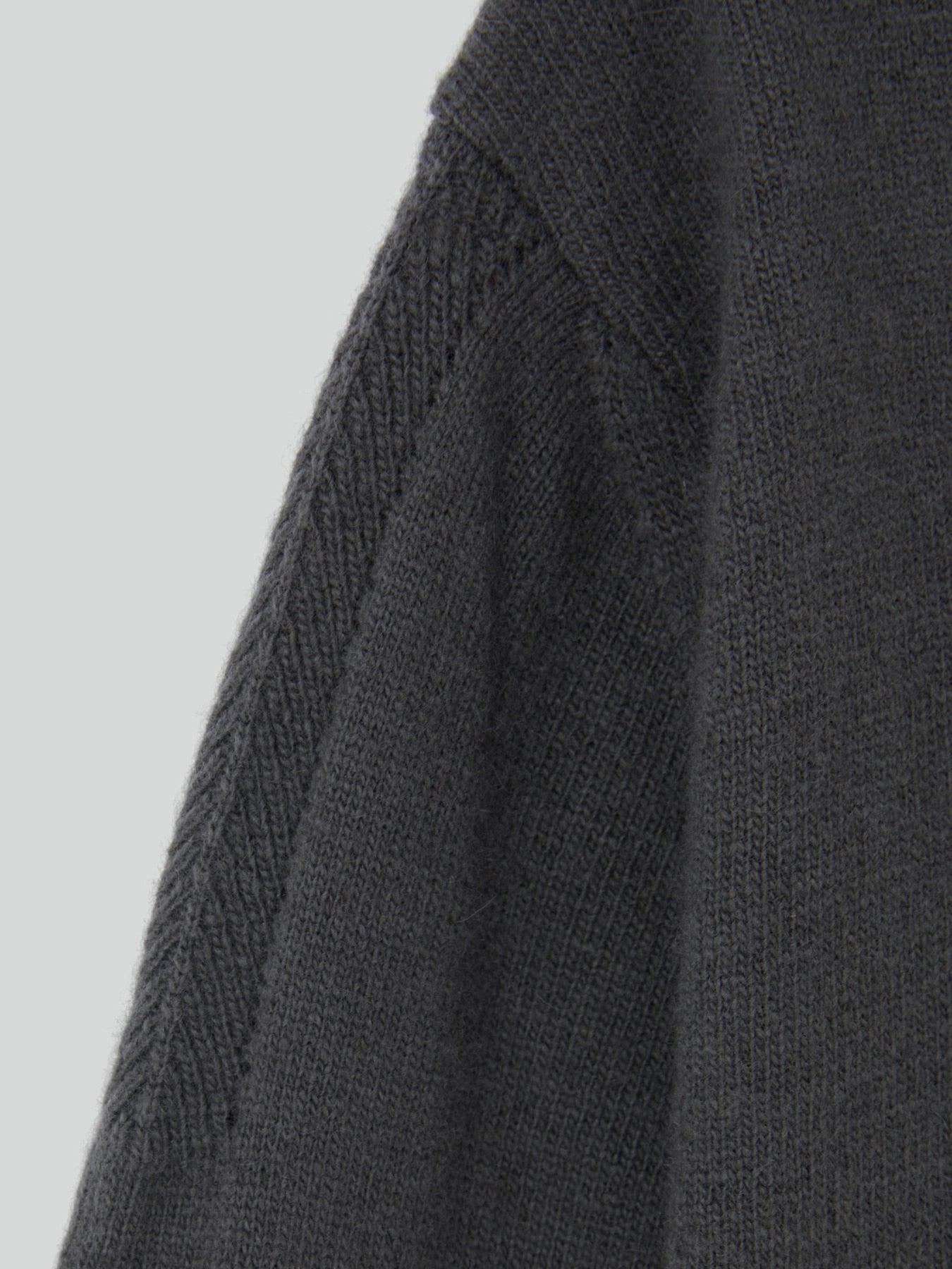 Recto - Contrast Layered V-Neck Knit Top (Taupe Grey) product image 11 | TRAB K-Fashion Australia