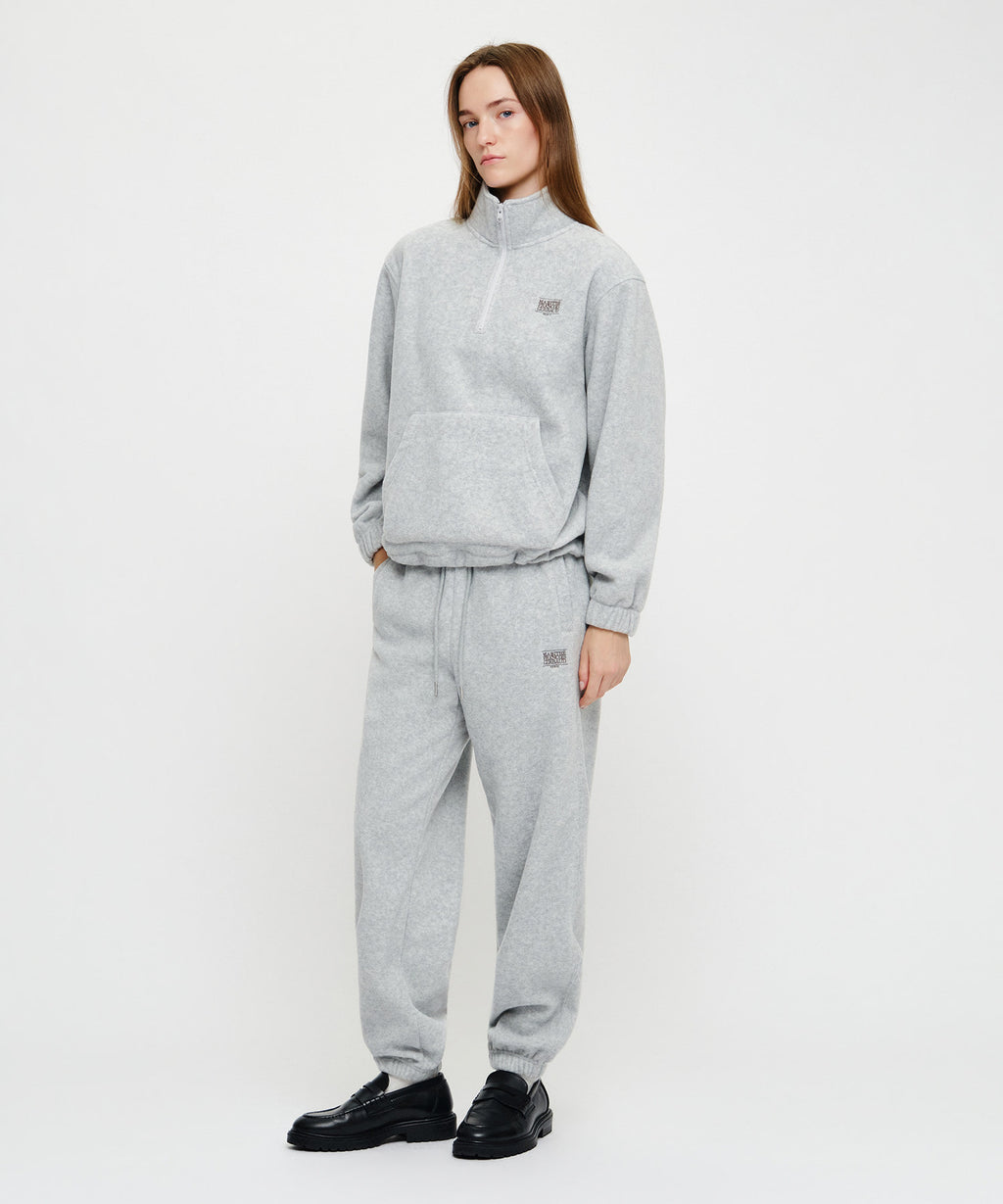 Marithe & Francois Girbaud - Classic Logo Fleece Joggers (Heather Gray) product image 3 | TRAB K-Fashion Australia